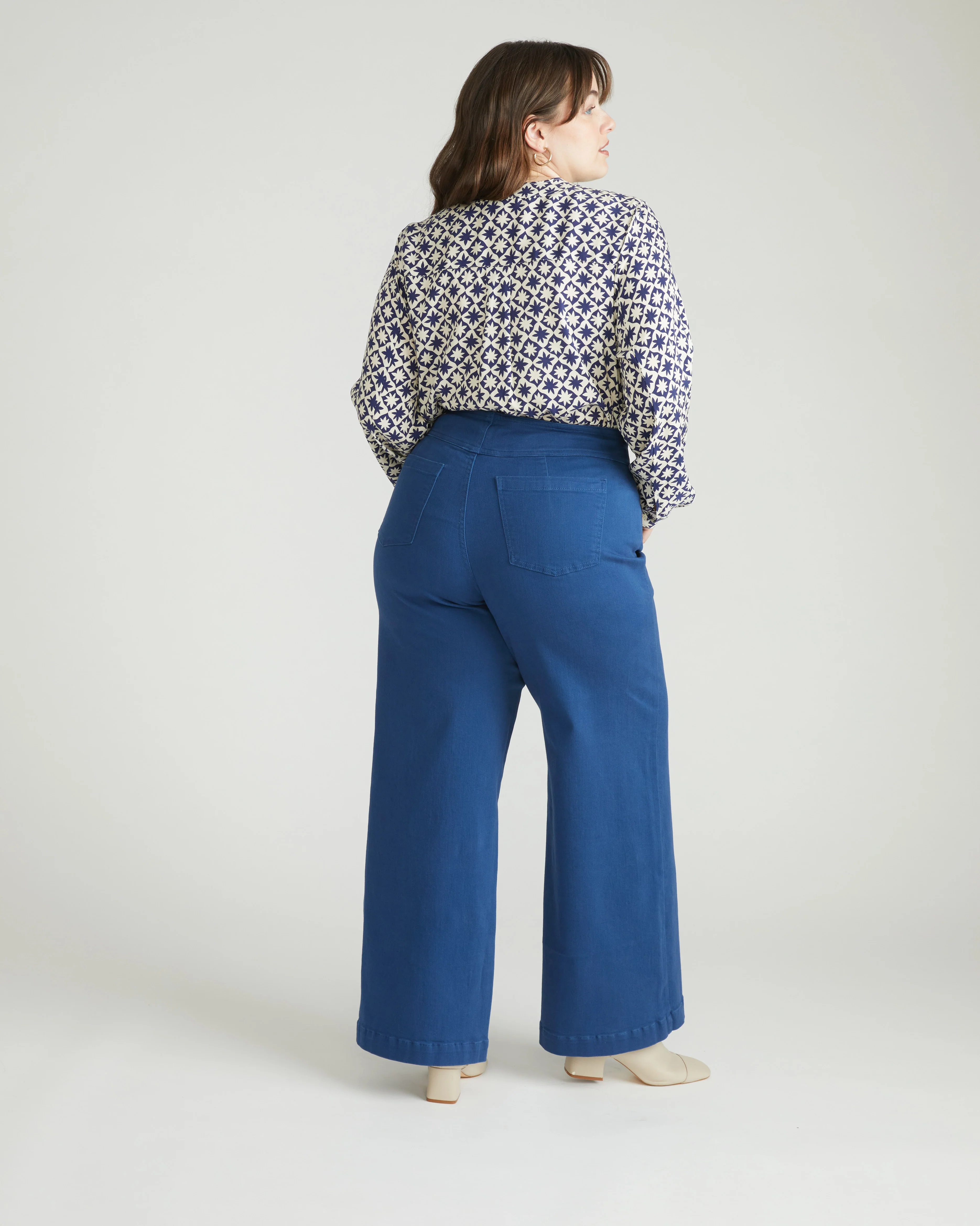 Charlie High Rise Sailor Jeans - French Blue - Image 5