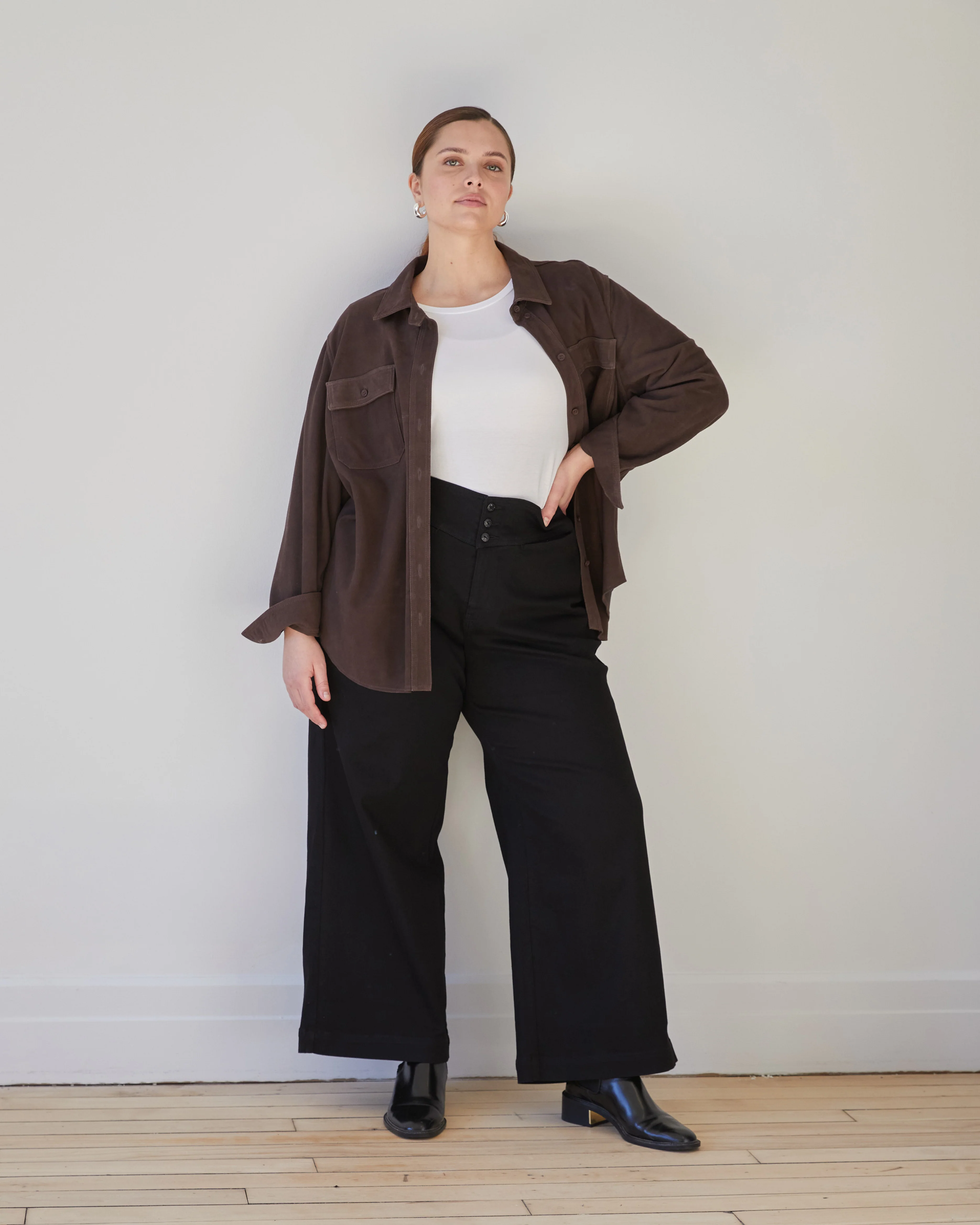 Charlie High Rise Sailor Jeans - Jet Black - Image 4