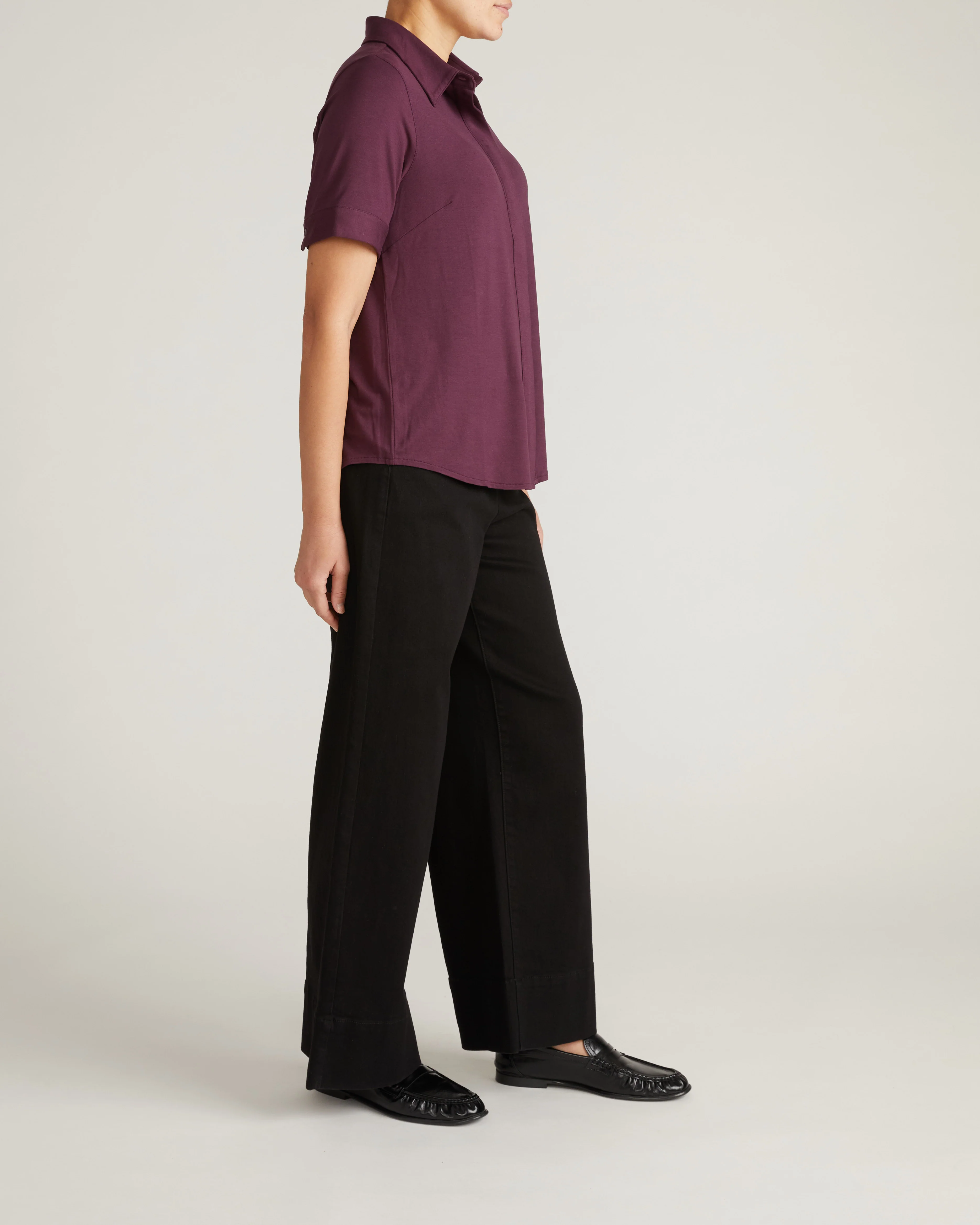Chelsea Liquid Jersey Short Sleeve Shirt - Acai - Image 6