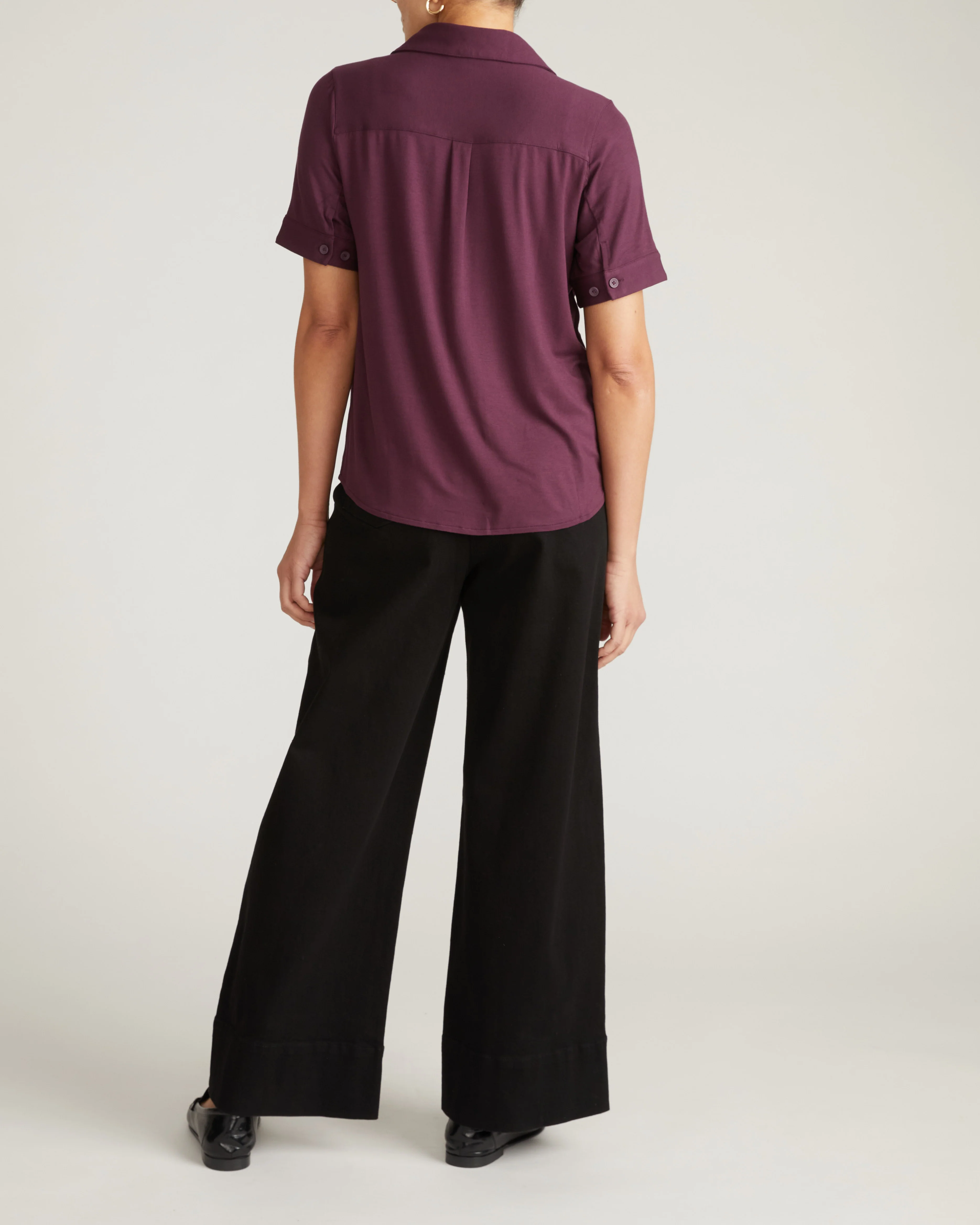 Chelsea Liquid Jersey Short Sleeve Shirt - Acai - Image 7