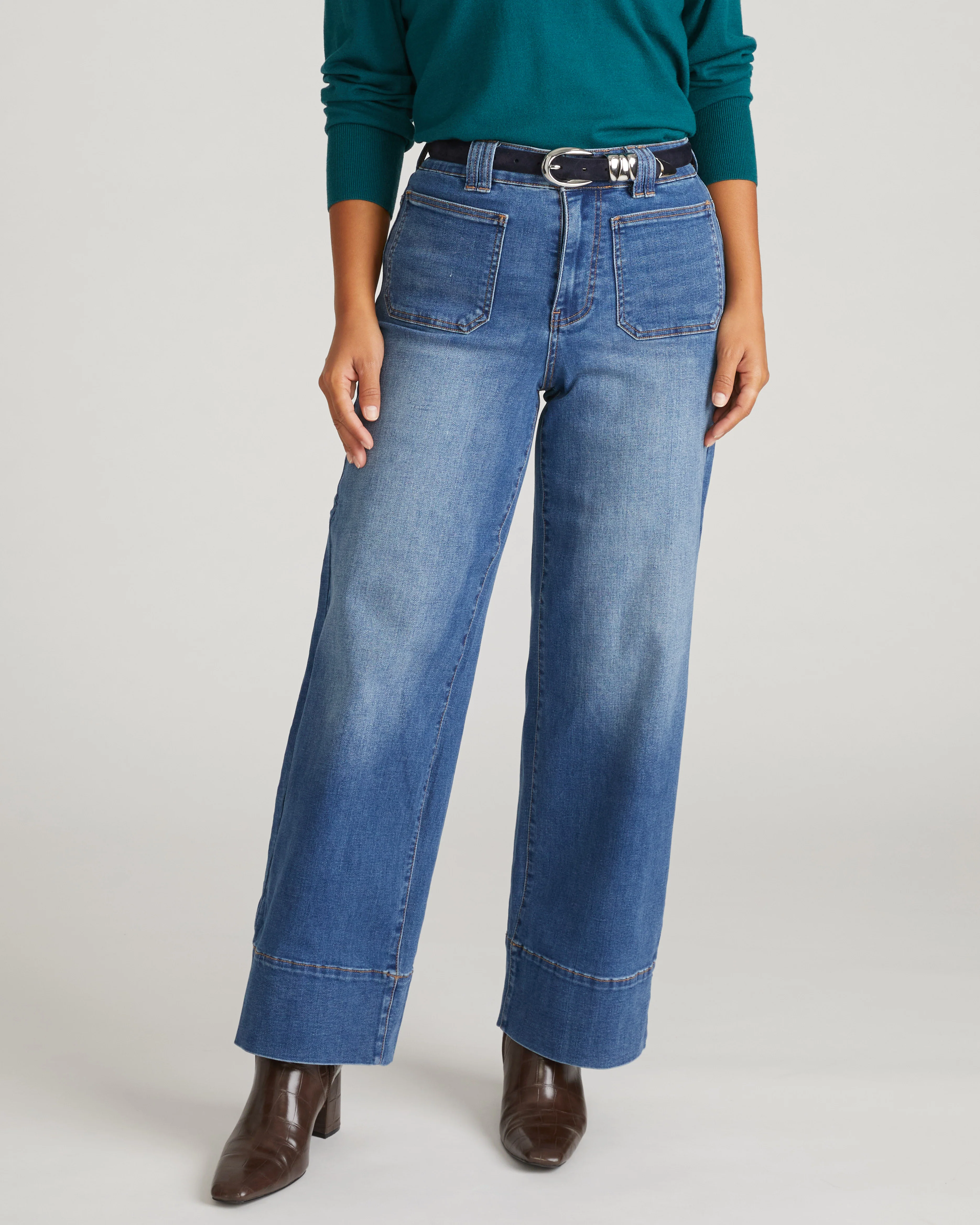 Claudia High Rise Stretch Jeans - Anzio Blue - Image 3