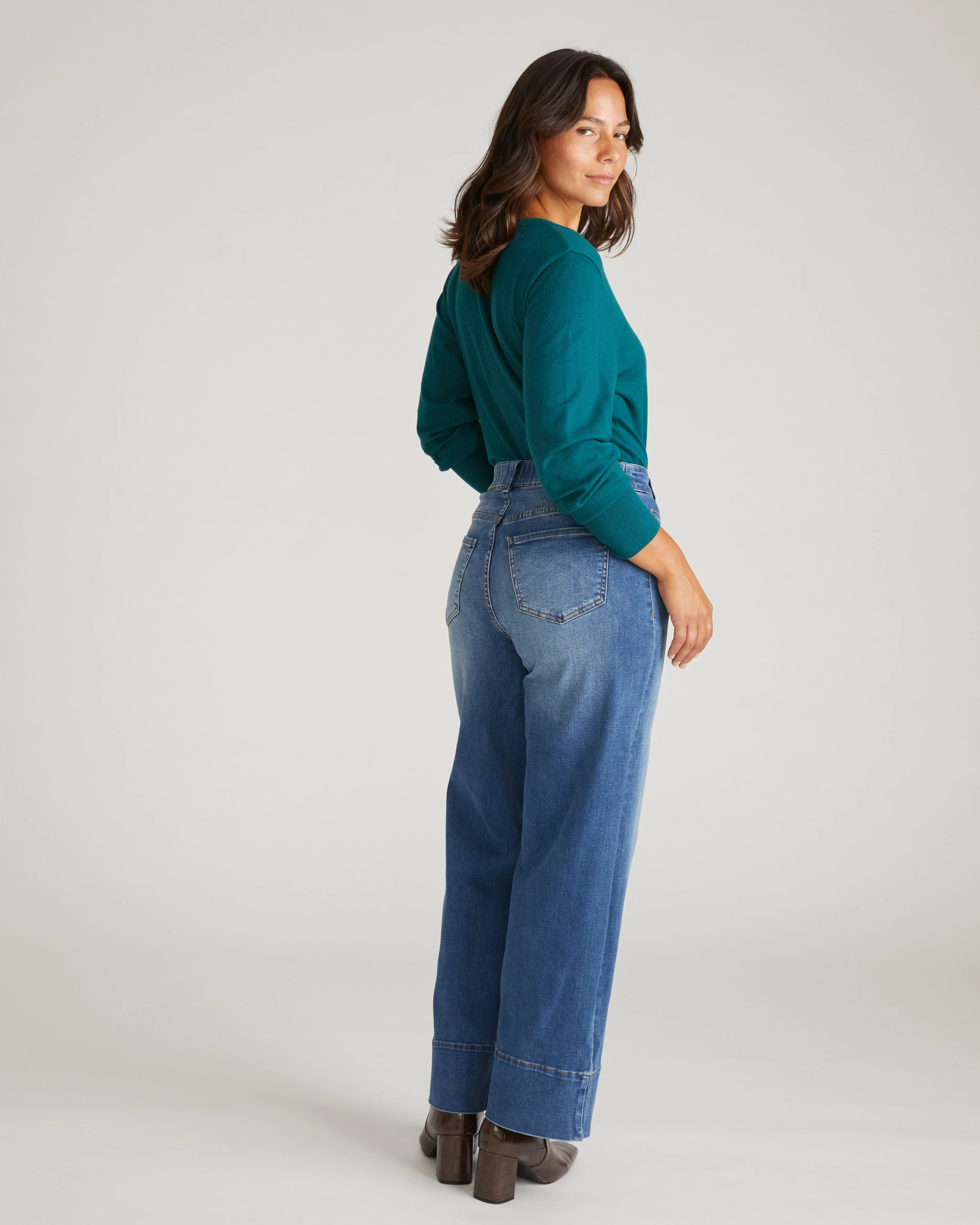 Claudia High Rise Stretch Jeans - Anzio Blue - Image 5