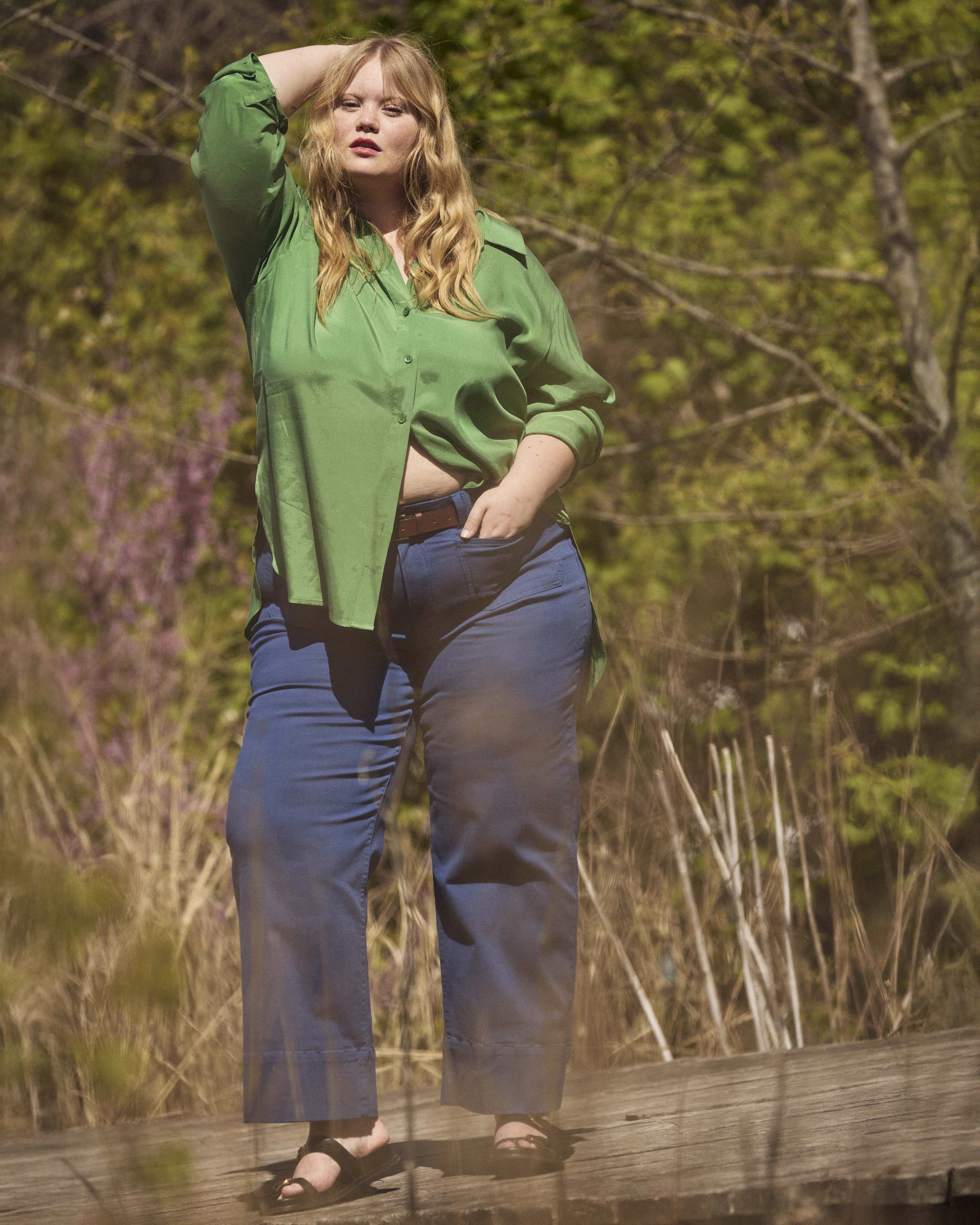Claudia High Rise Stretch Jeans - French Blue - Image 3
