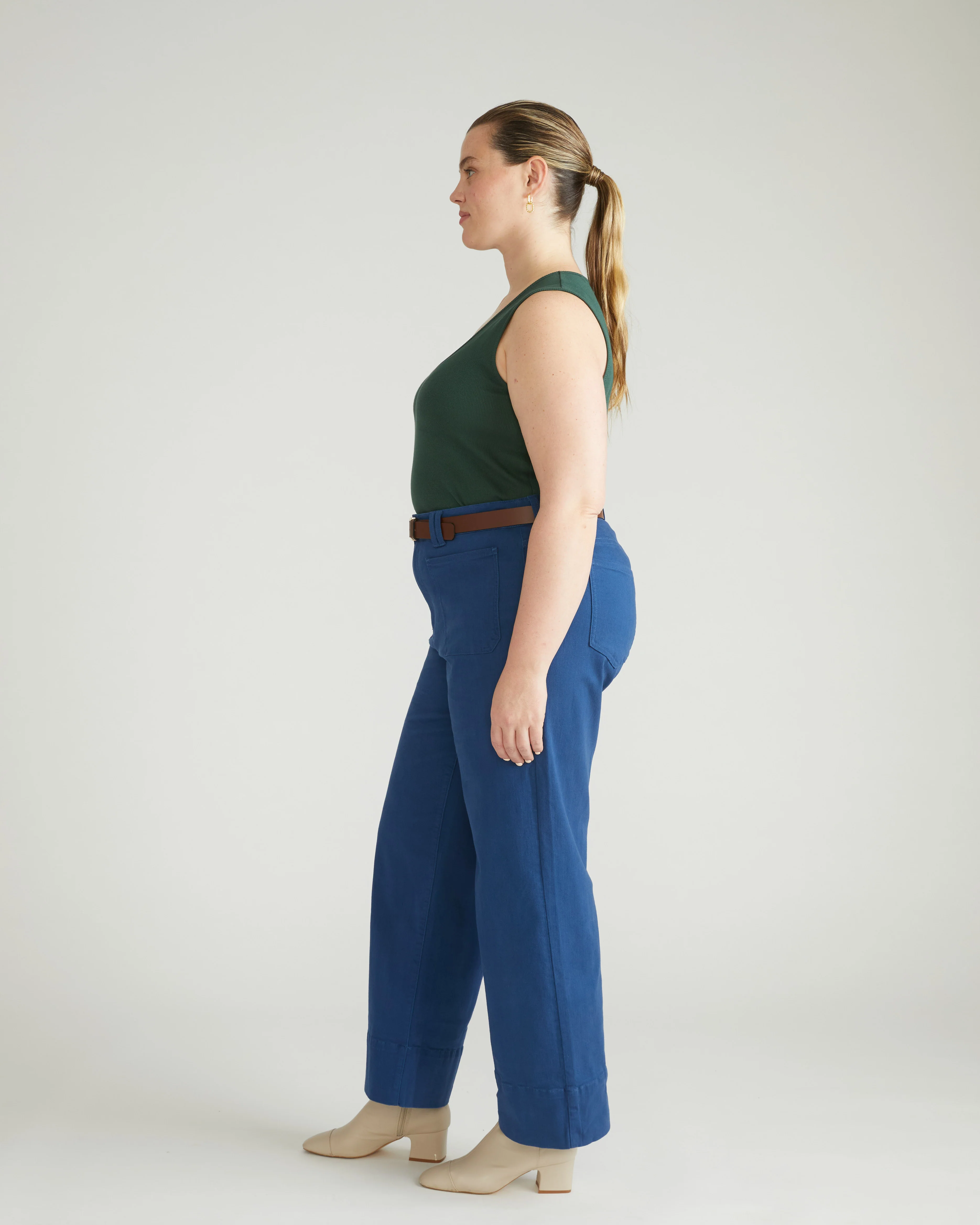 Claudia High Rise Stretch Jeans - French Blue - Image 4