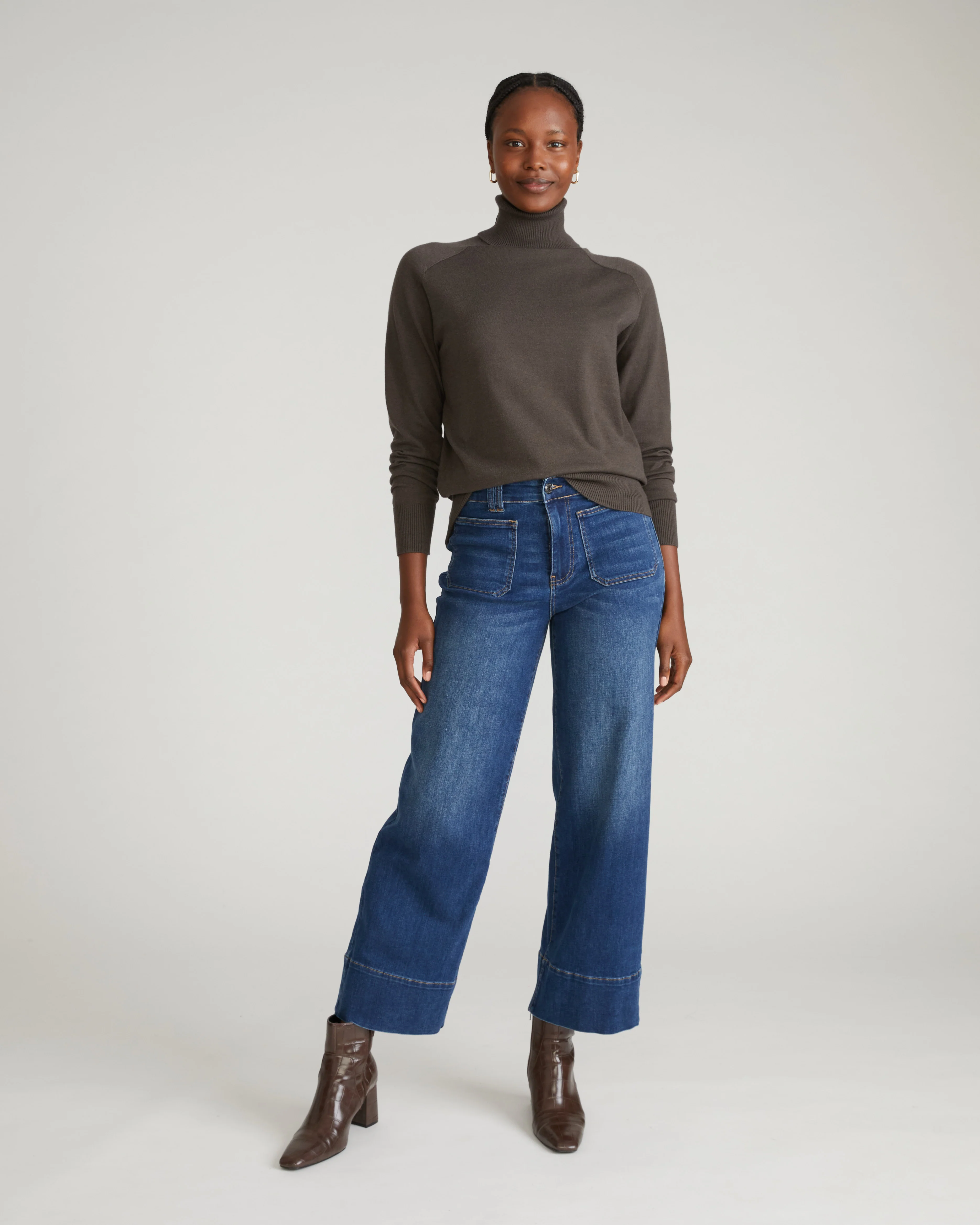 Claudia High Rise Stretch Jeans - Naval Blue Wash - Image 5