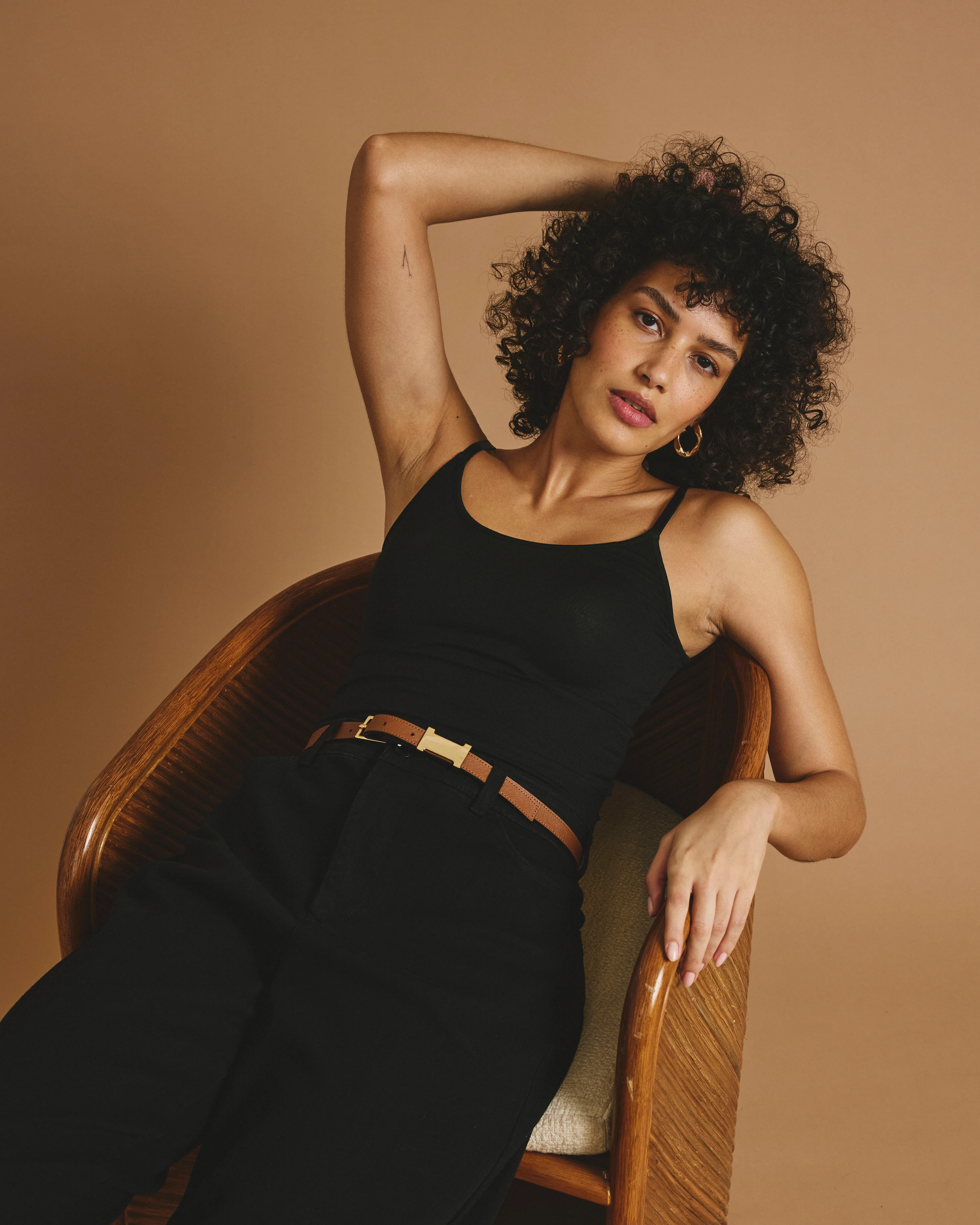 Cloud Rib Camisole - Black - Image 4