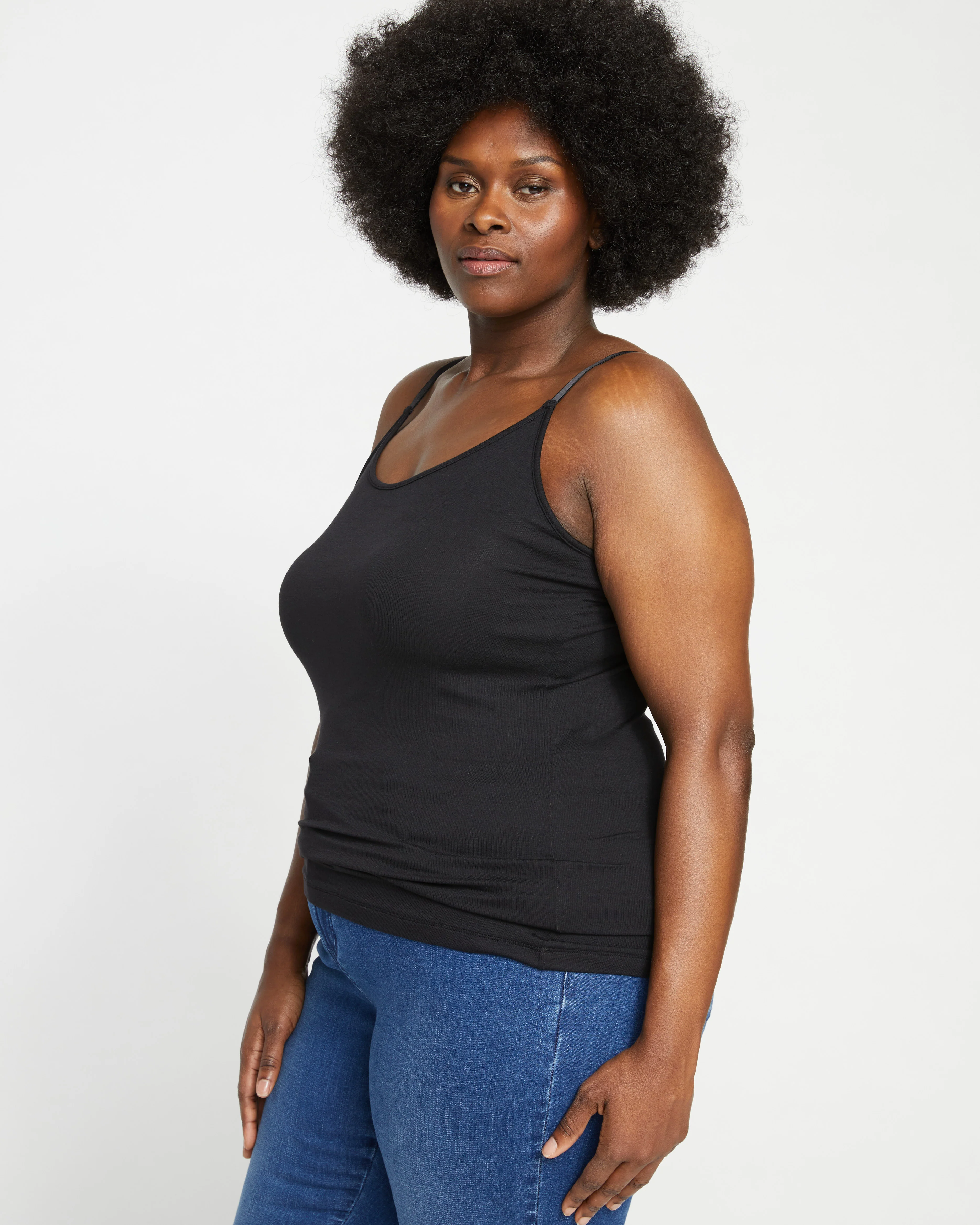 Cloud Rib Camisole - Black - Image 6