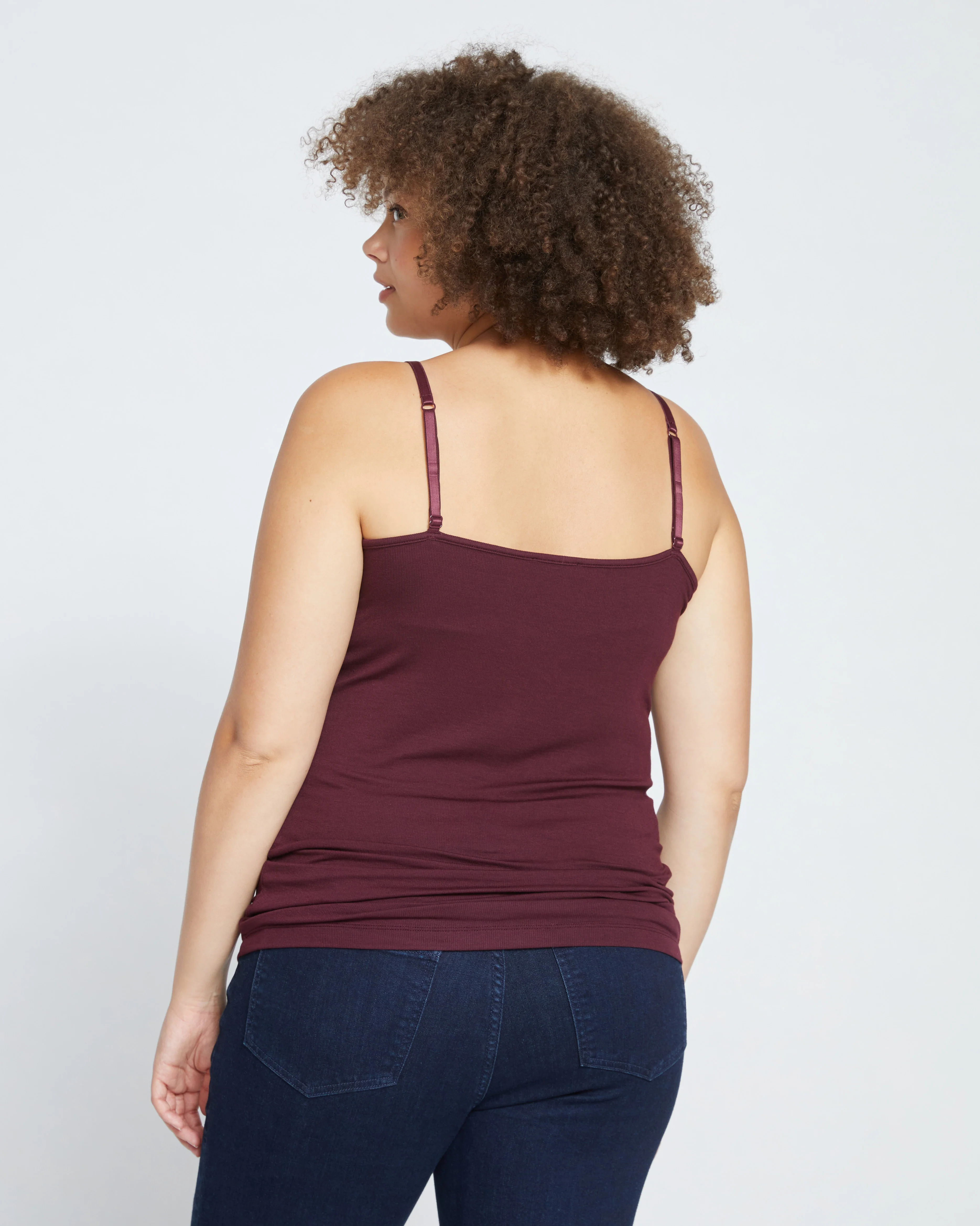 Cloud Rib Camisole - Black Cherry - Image 5