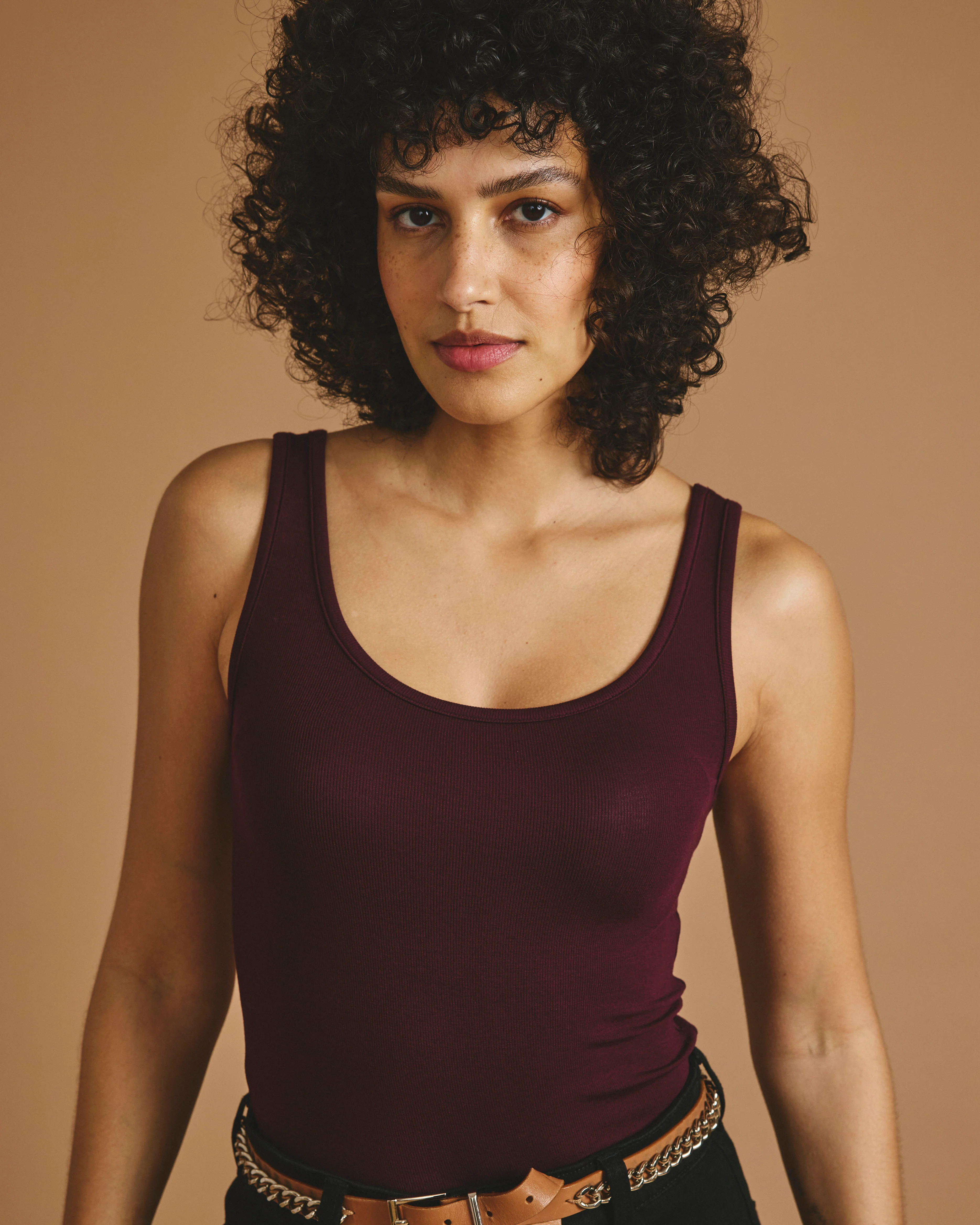 Cloud Rib Tank - Black Cherry - Image 3