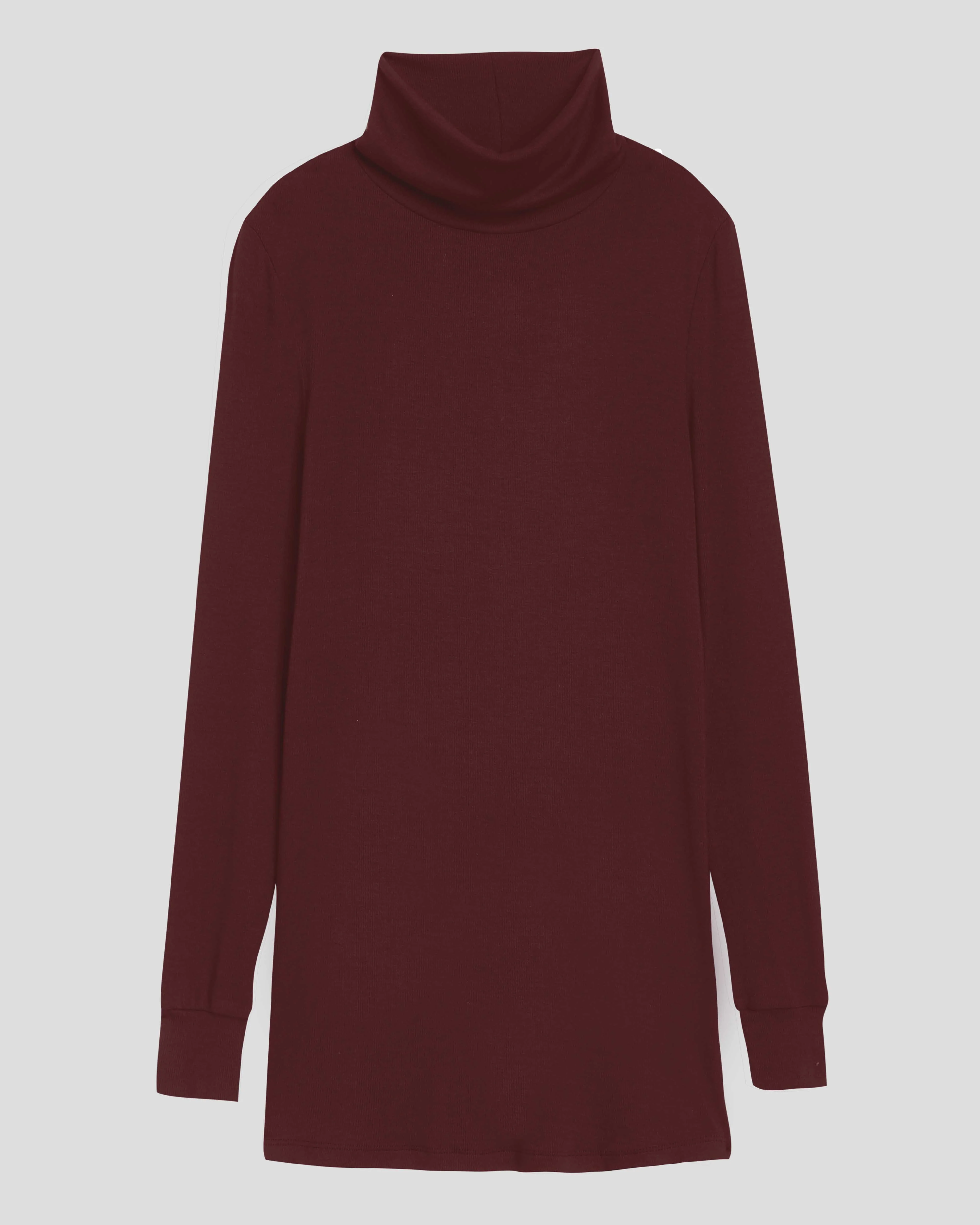 Cloud Rib Turtleneck - Black Cherry - Image 2