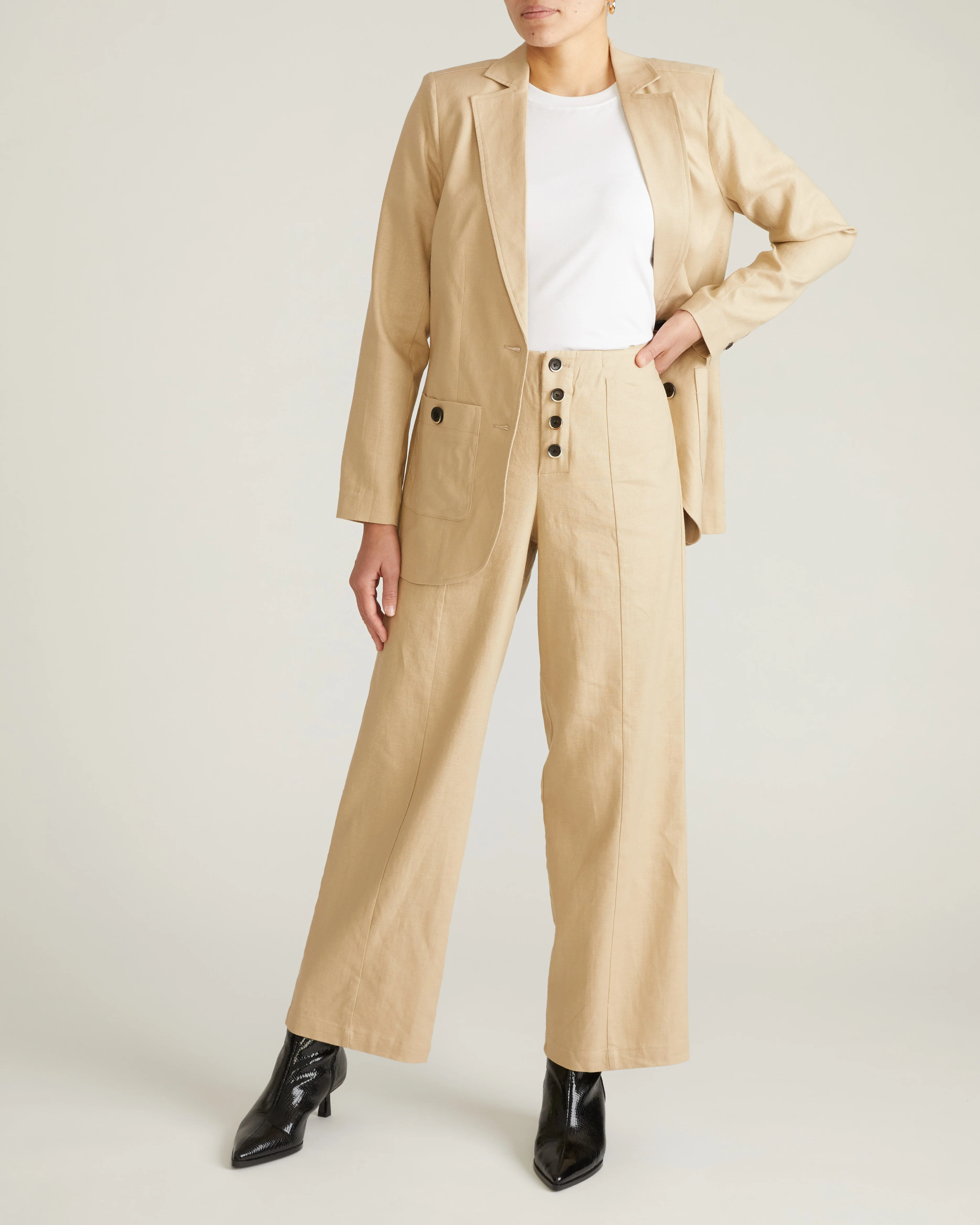 Coastal Linen Pants - Danish Coffee - Image 4
