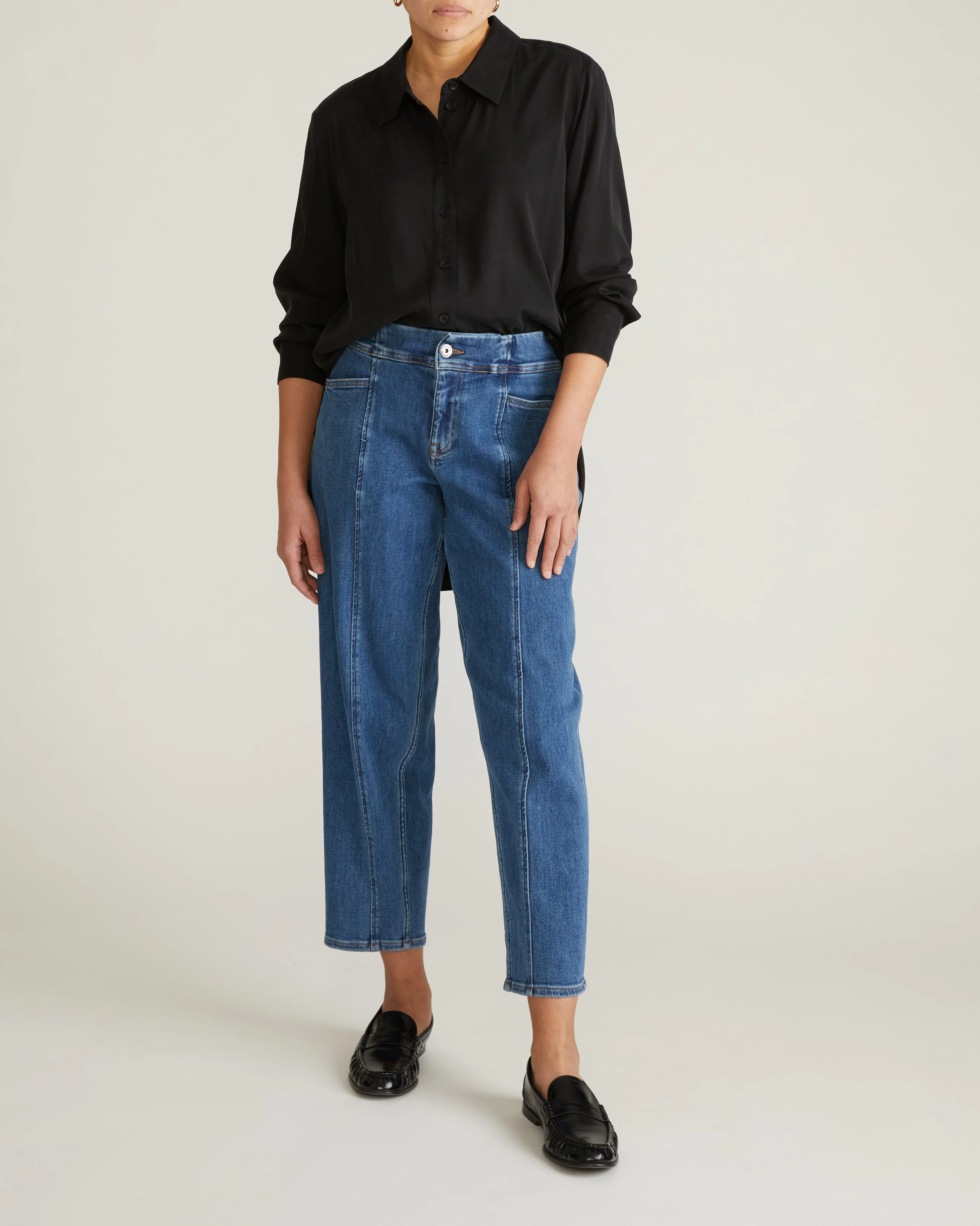 Cooling Stretch Cupro Artist Shirt - Black - Image 3