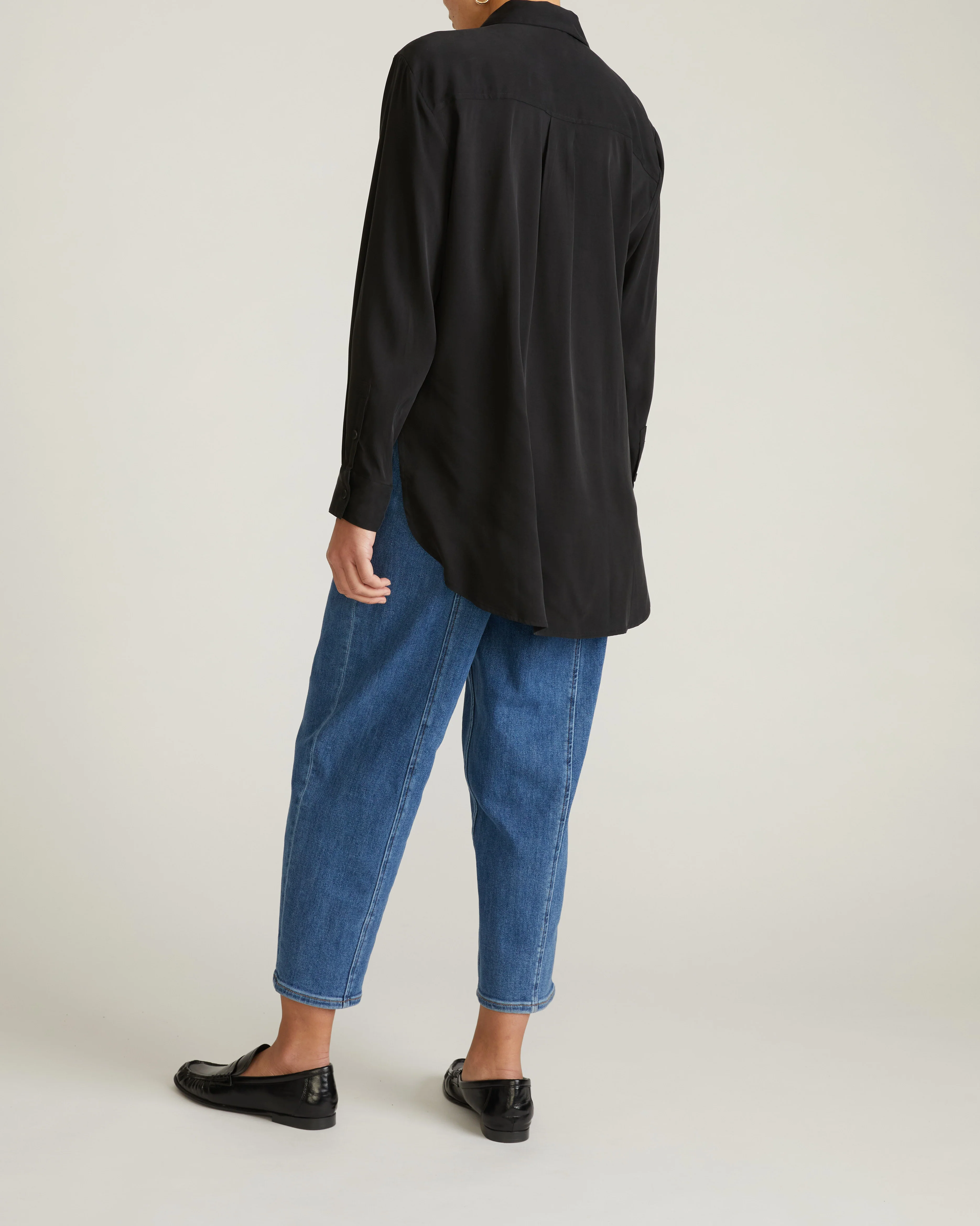 Cooling Stretch Cupro Artist Shirt - Black - Image 5