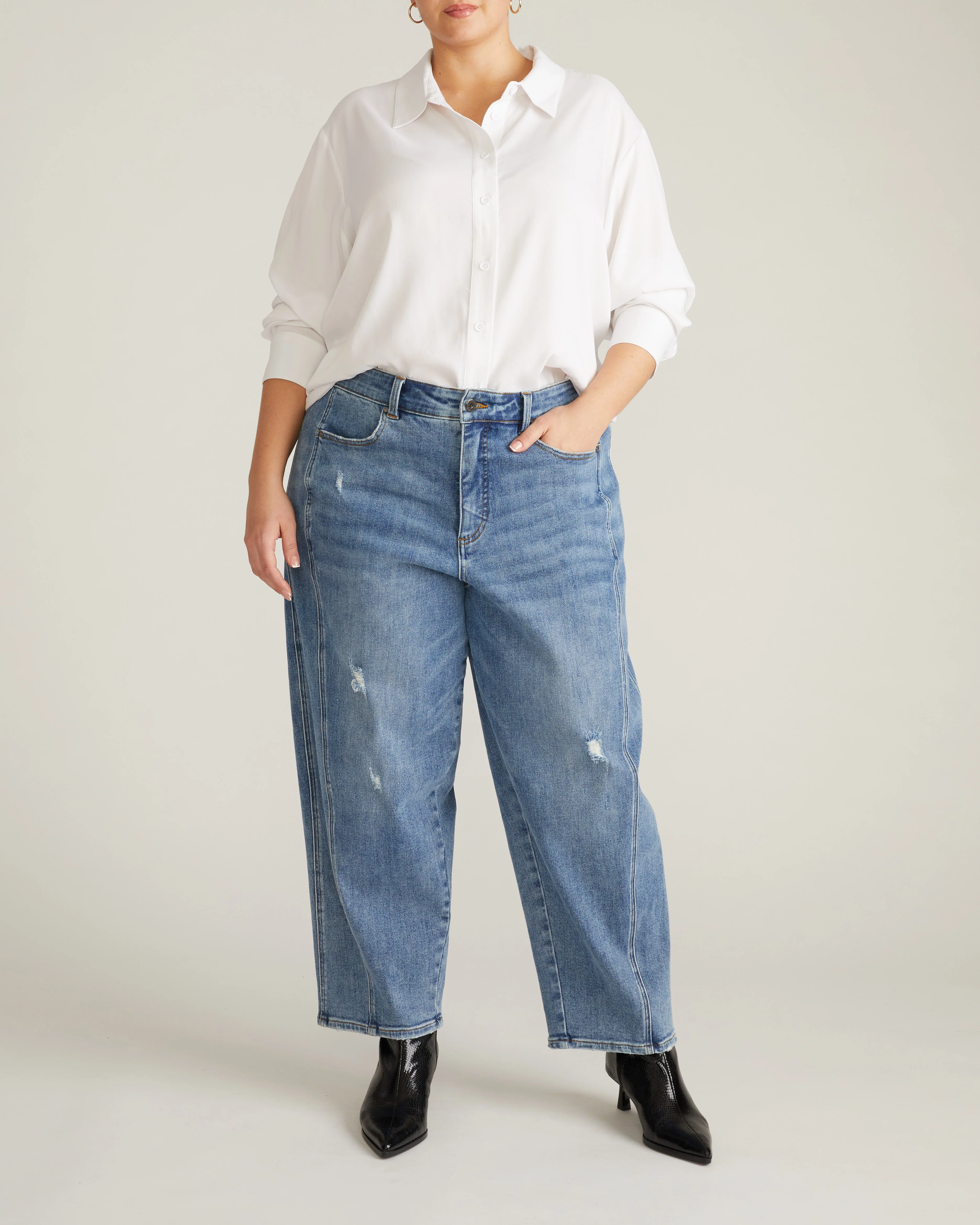 Cooling Stretch Cupro Artist Shirt - White - Image 2