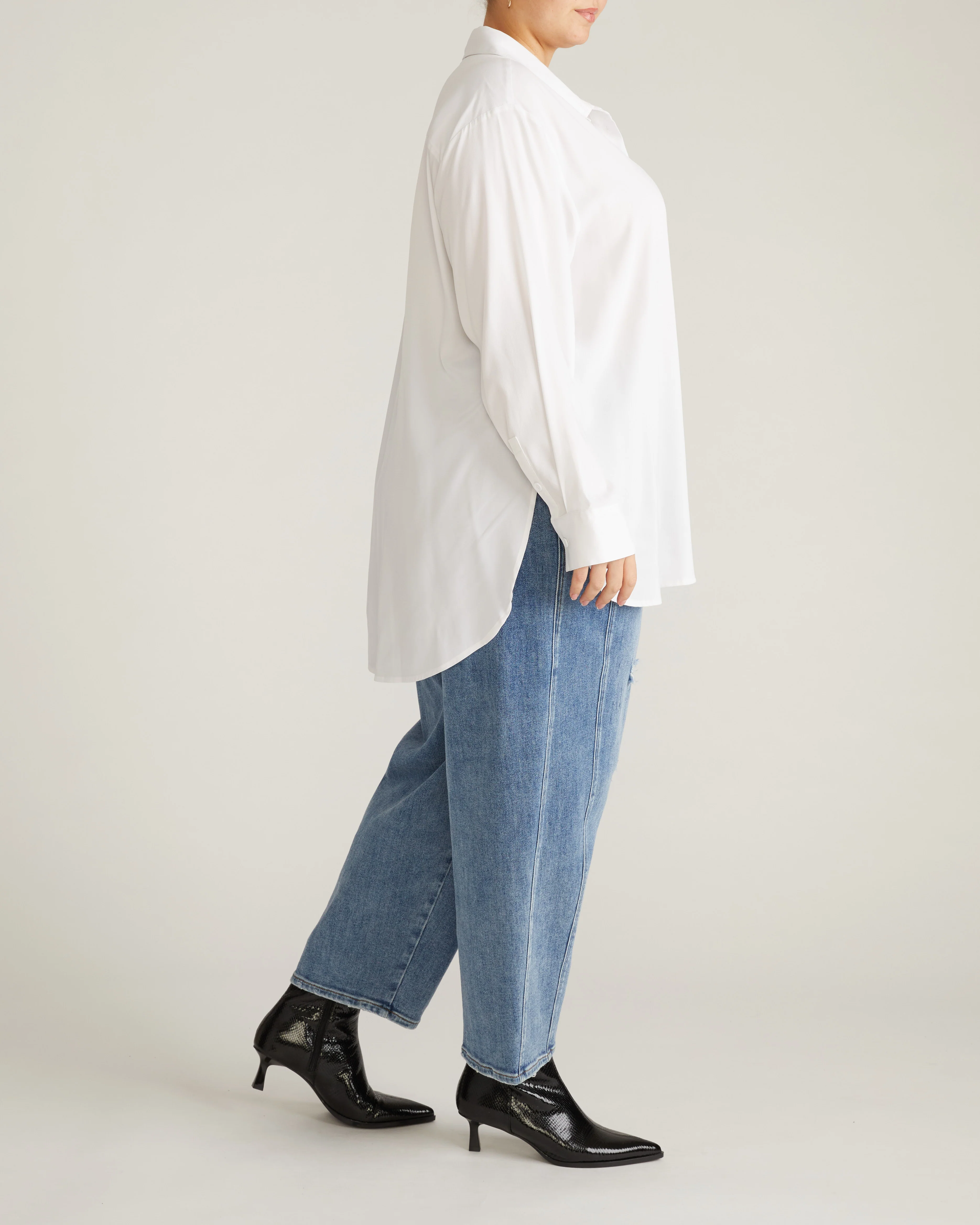 Cooling Stretch Cupro Artist Shirt - White - Image 3