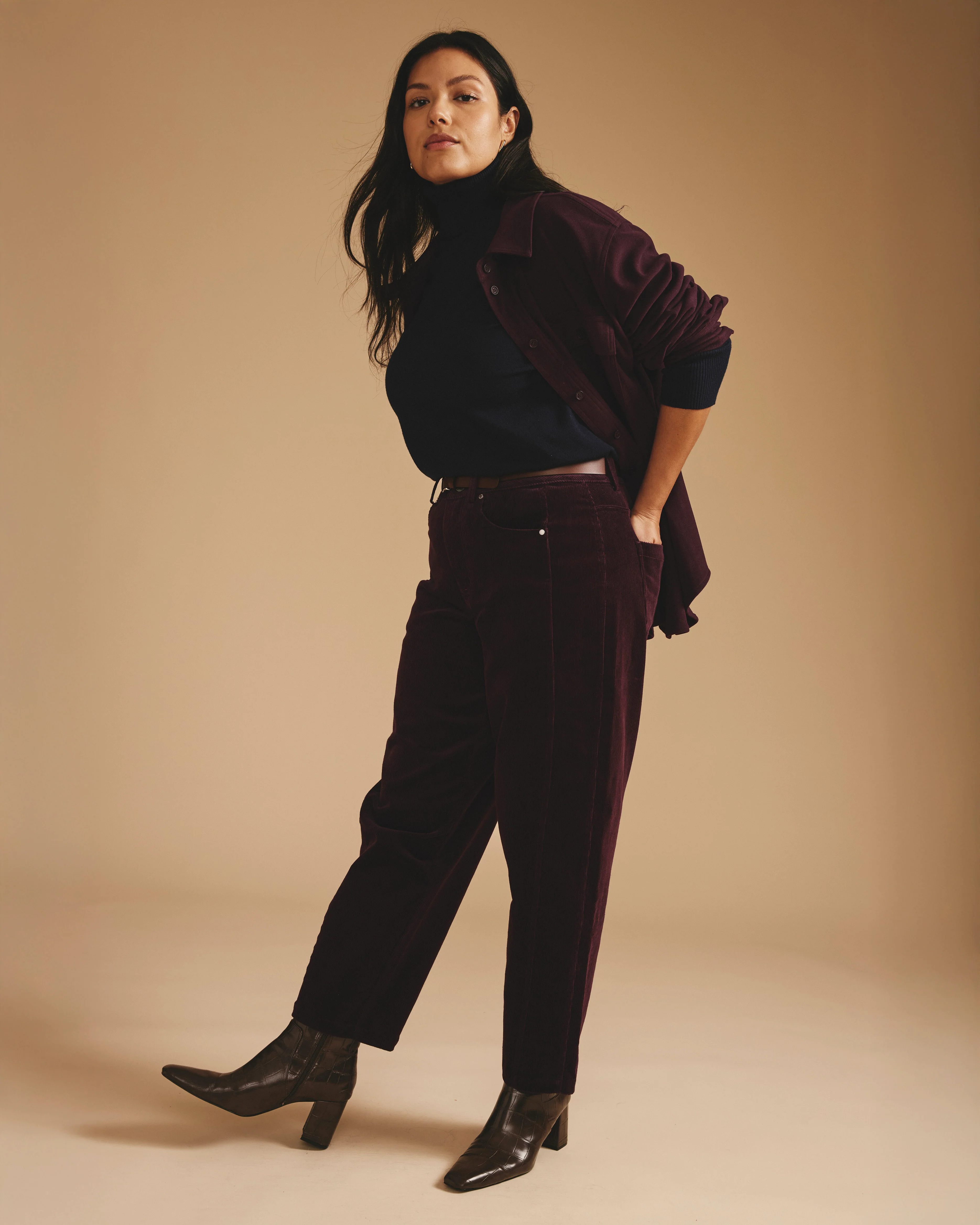Dakota Twisted Leg Corduroy Pants - Gamay - Image 5