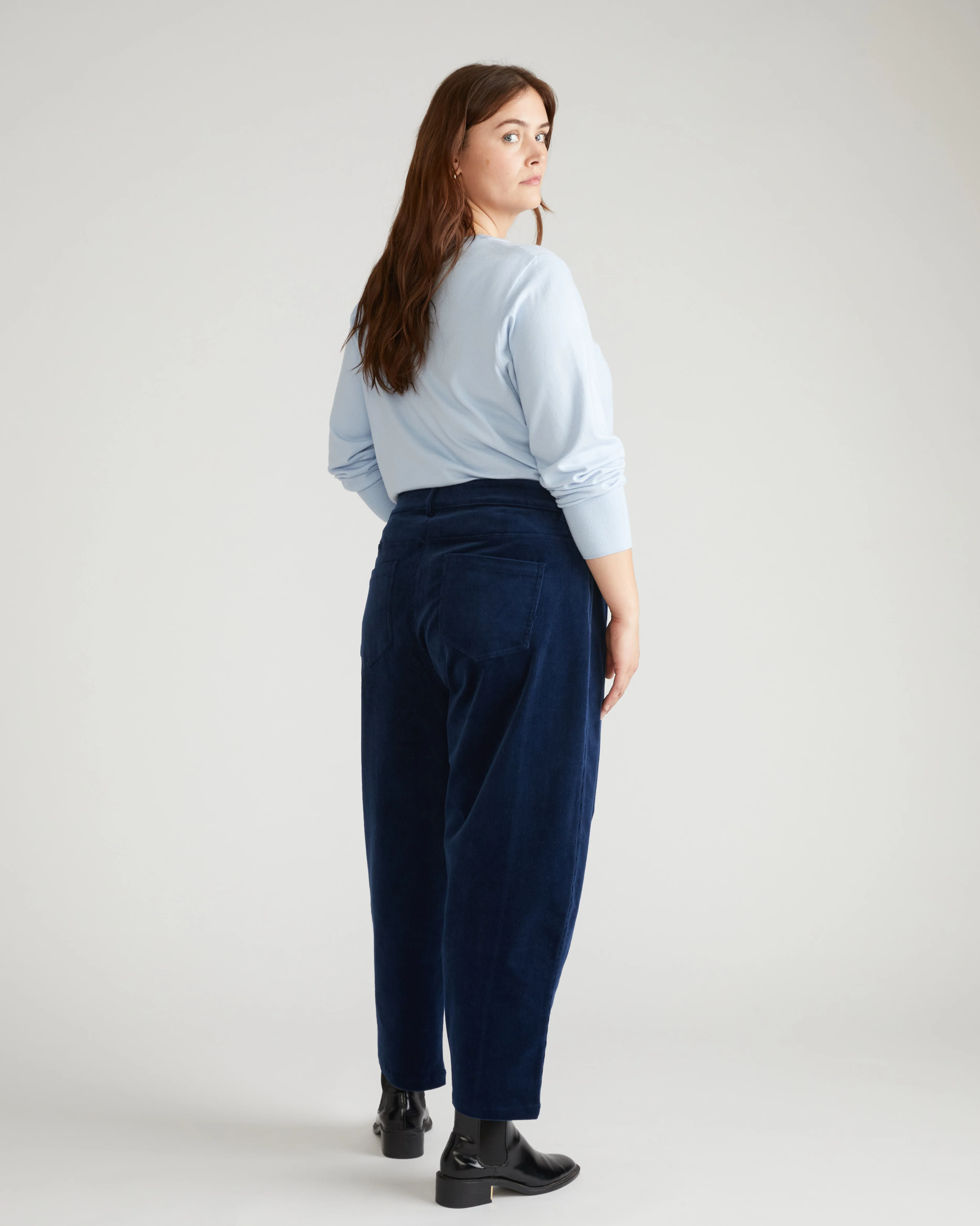 Dakota Twisted Leg Corduroy Pants - Pageant Blue - Image 5