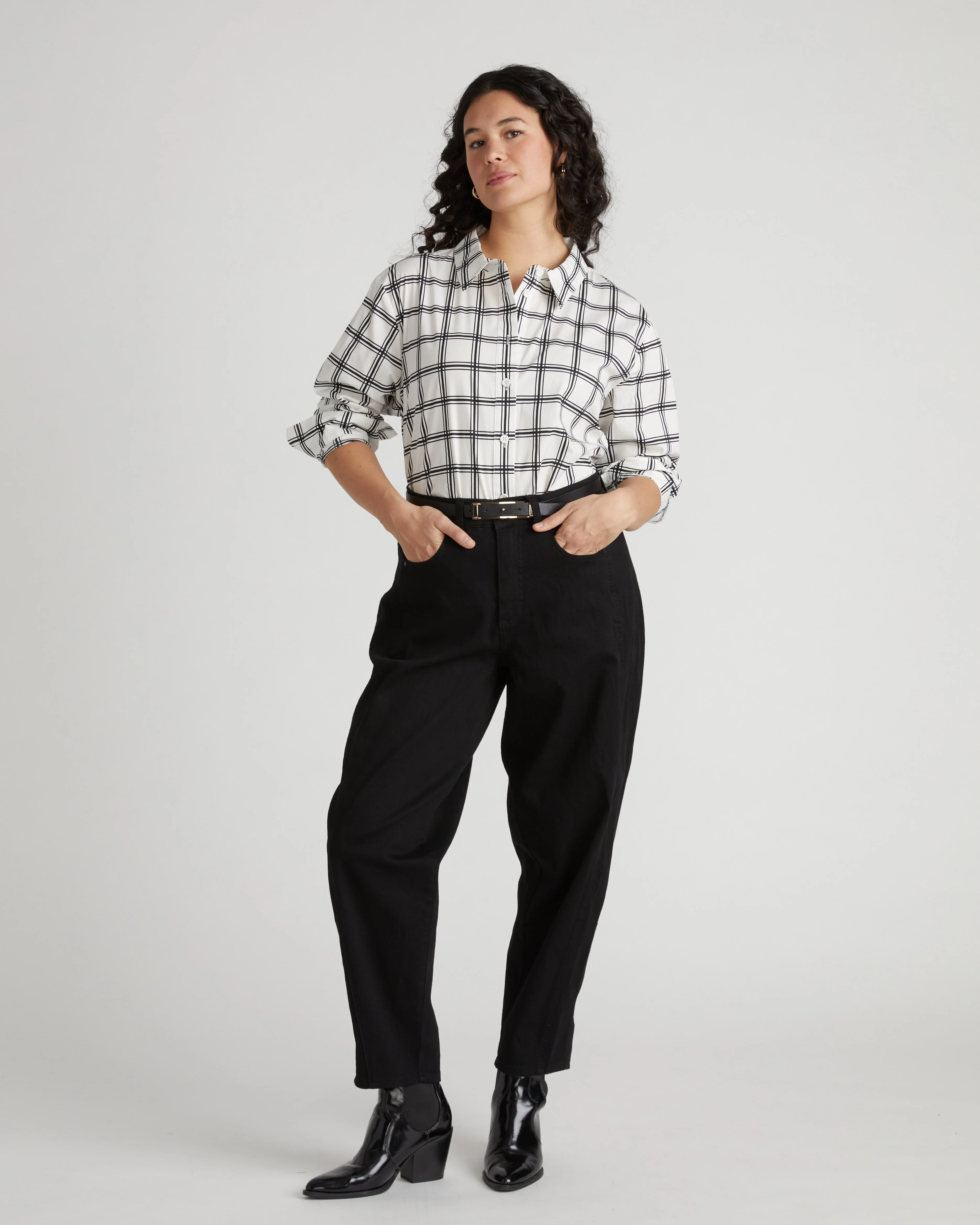 Dakota Twisted Leg Jeans - Jet Black - Image 7
