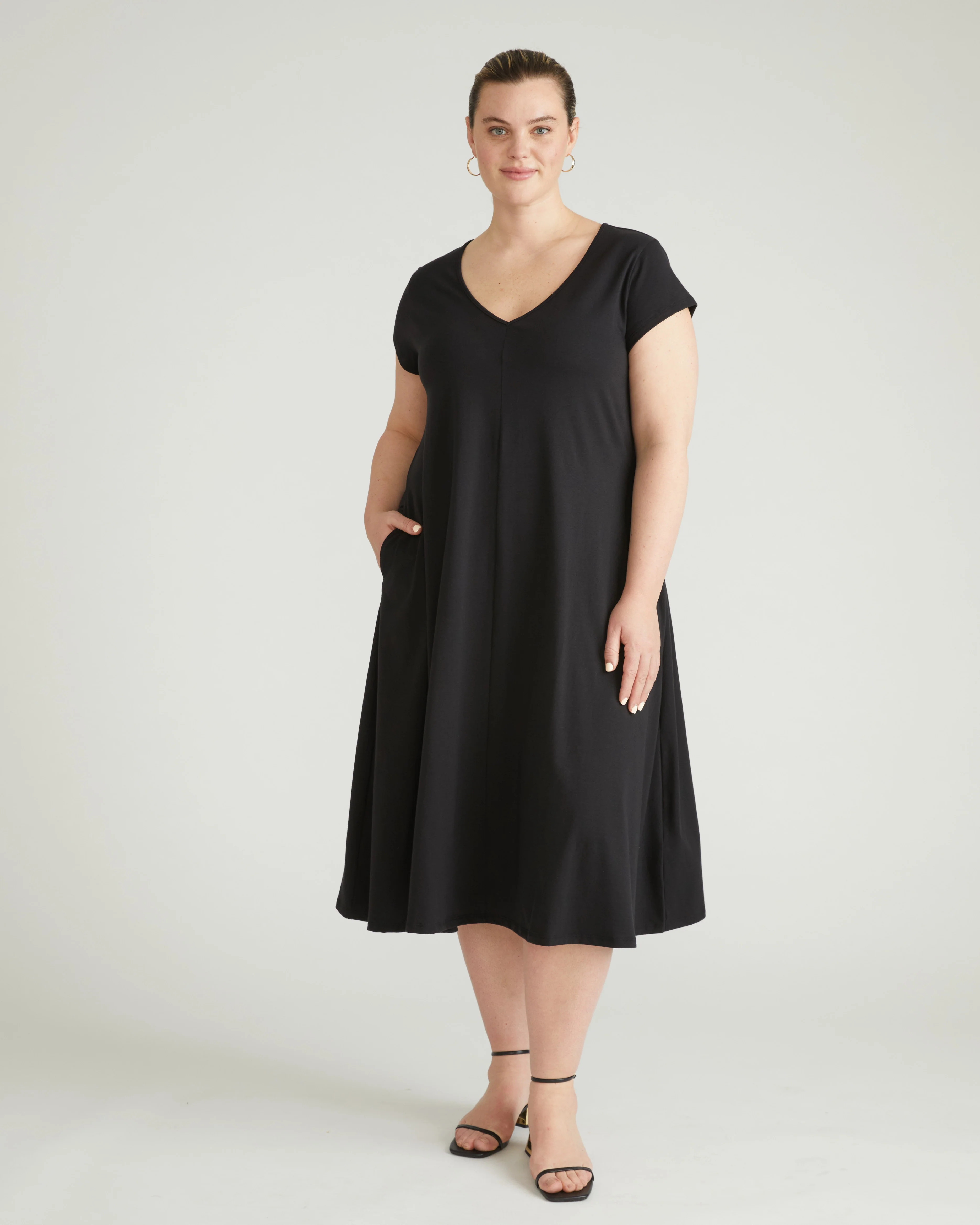 Danna Jersey Dress - Black - Image 4