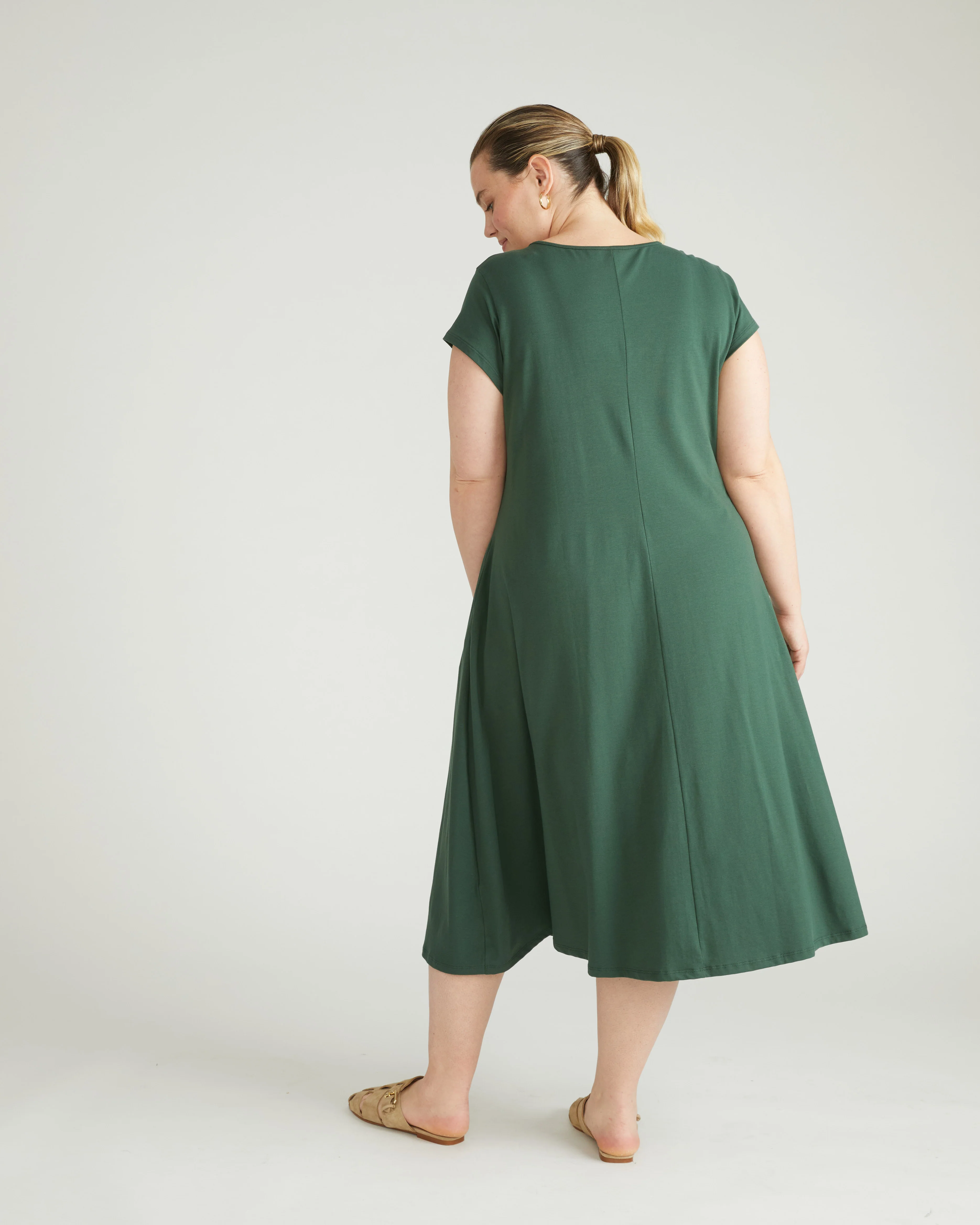 Danna Jersey Dress - Conifer - Image 3