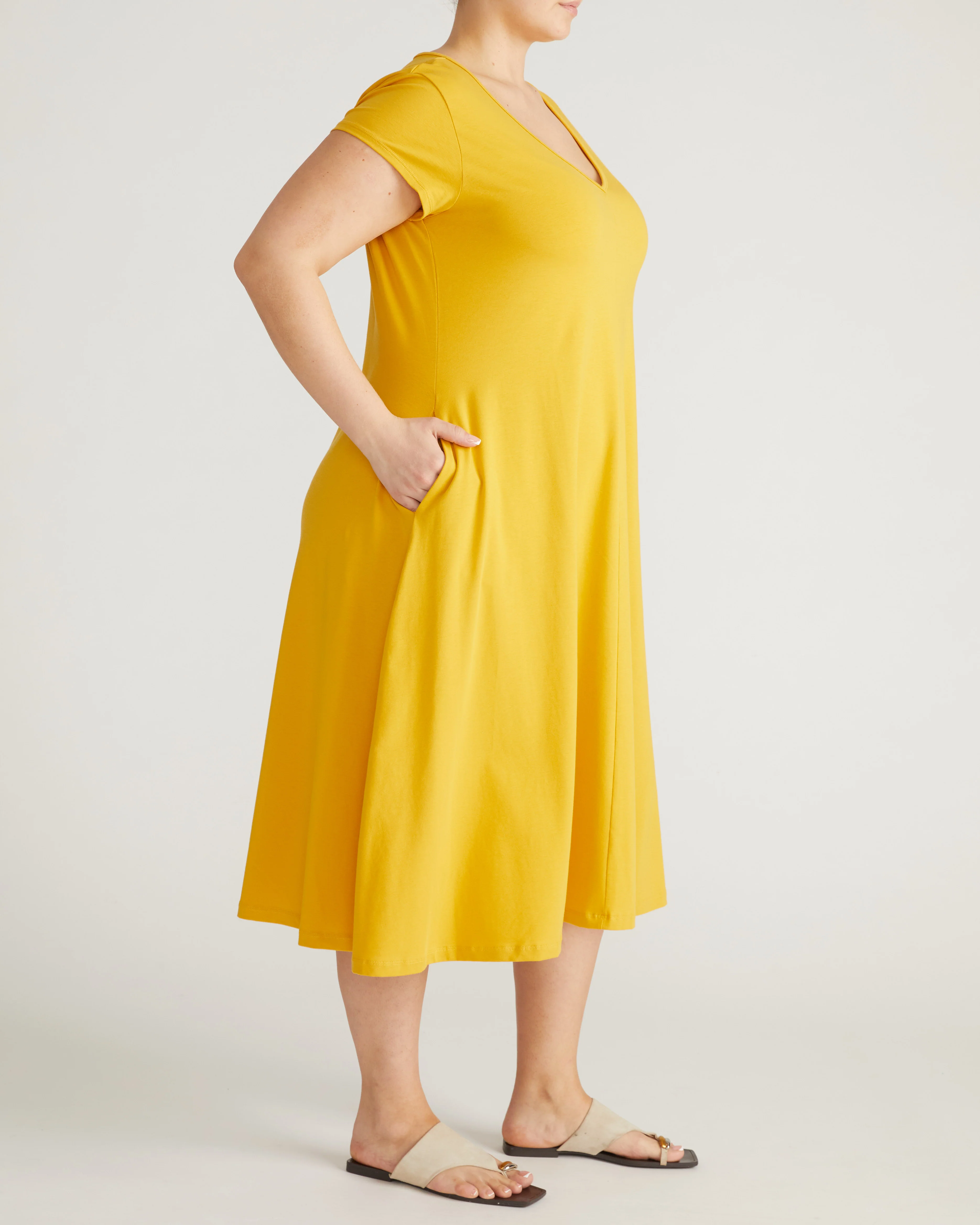 Danna Jersey Dress - Goldenrod - Image 3