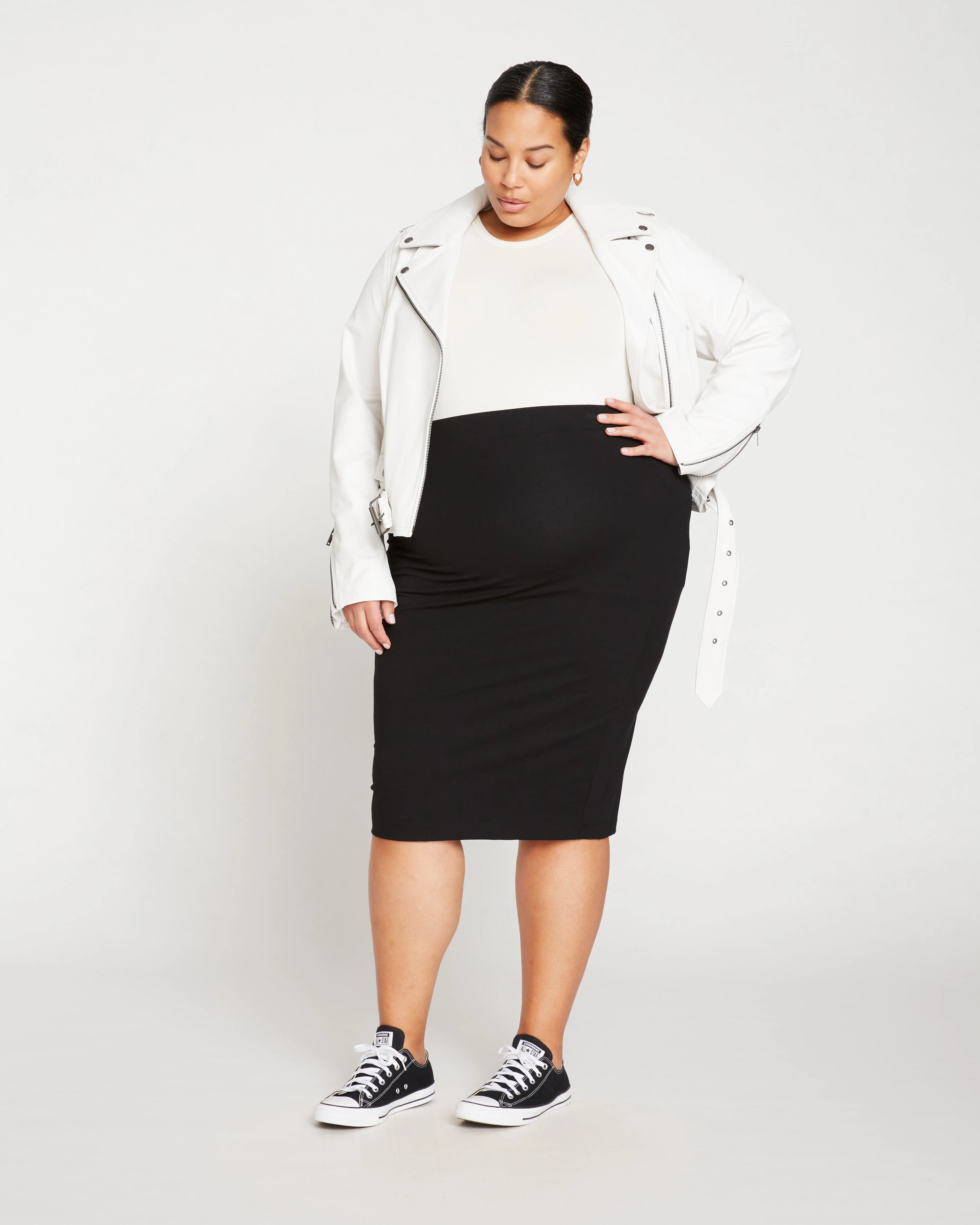 Danube Jersey Skirt - Black - Image 4