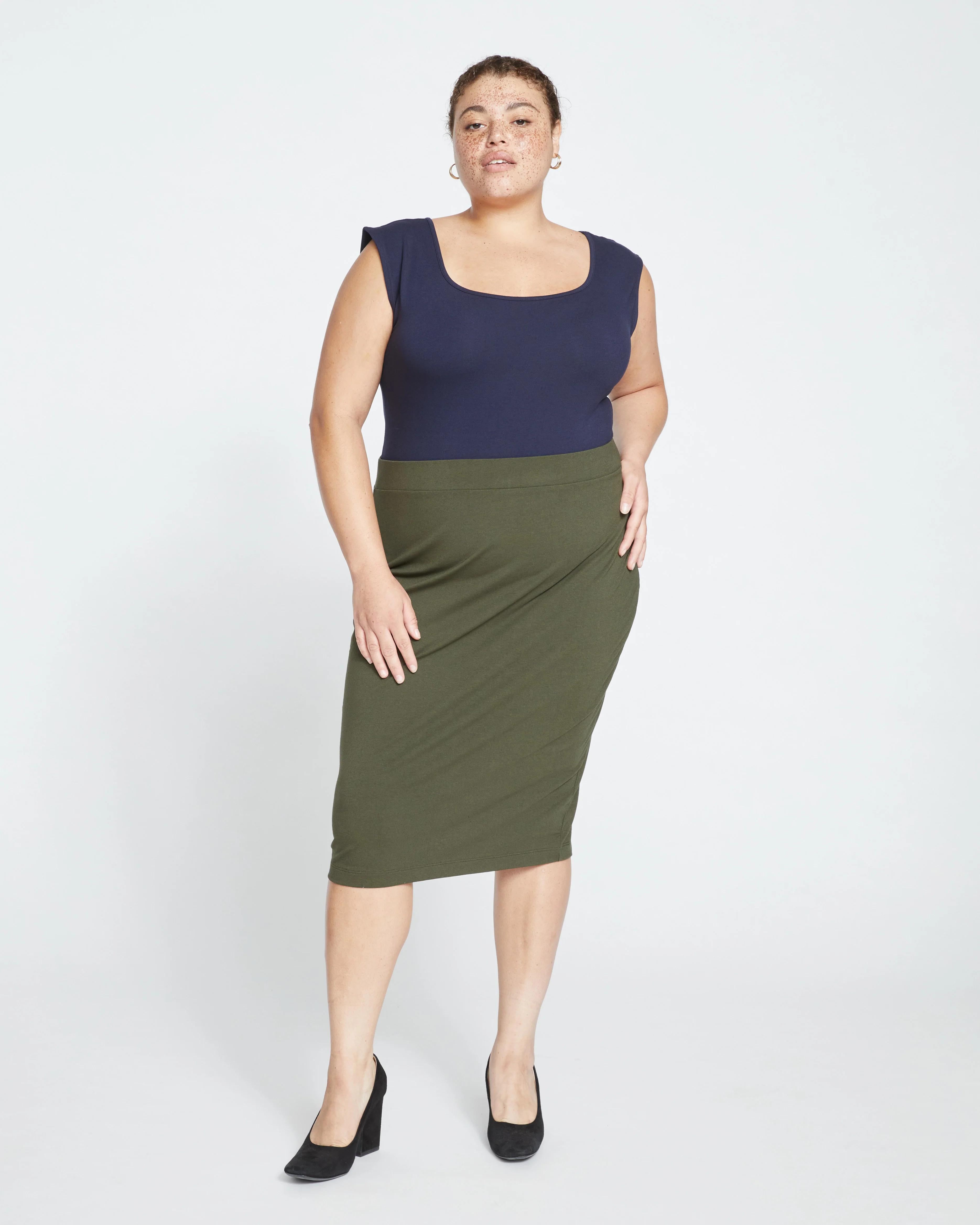 Danube Jersey Skirt - Nori - Image 3
