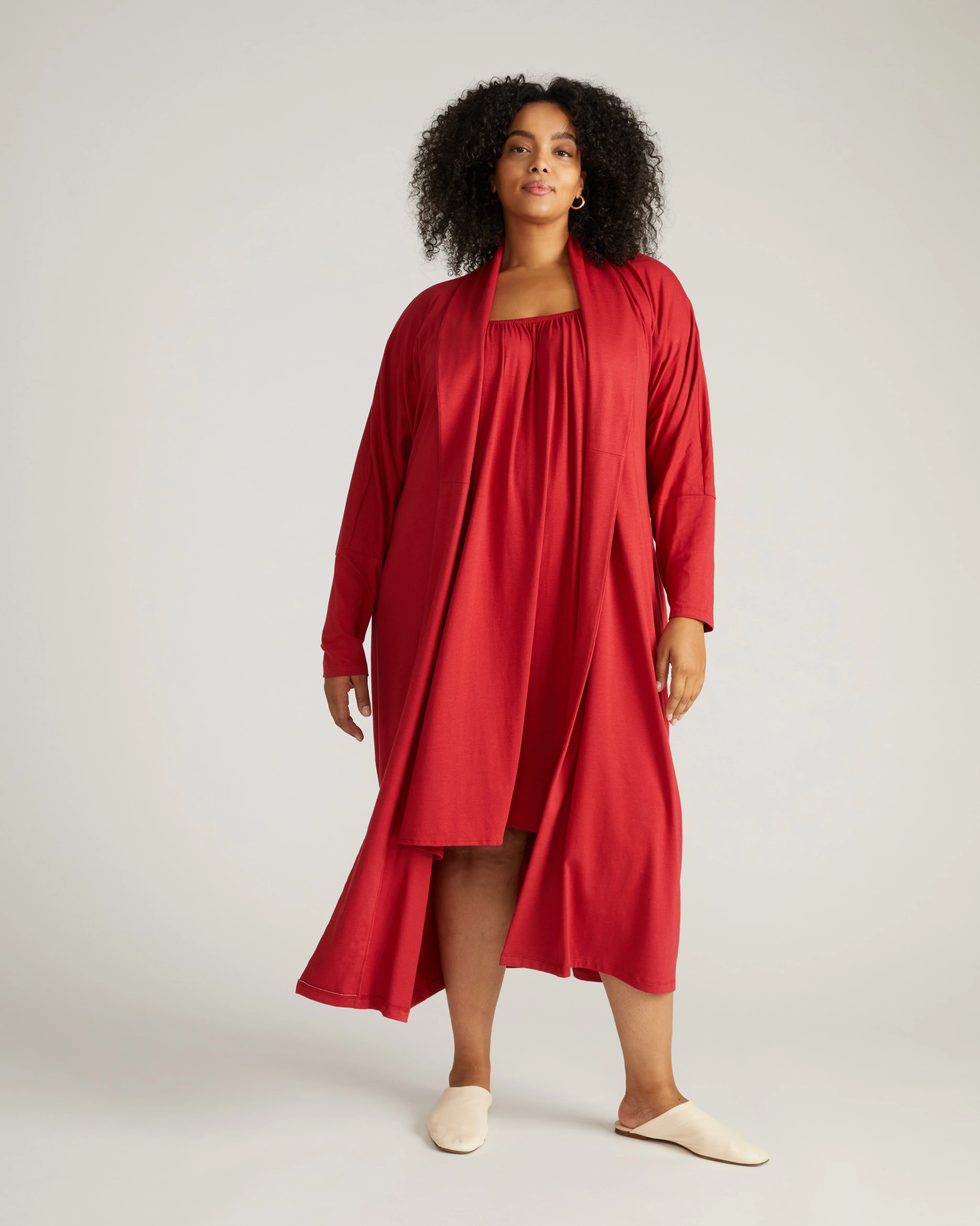 Daphne Lounge Robe - Raspberry - Image 2