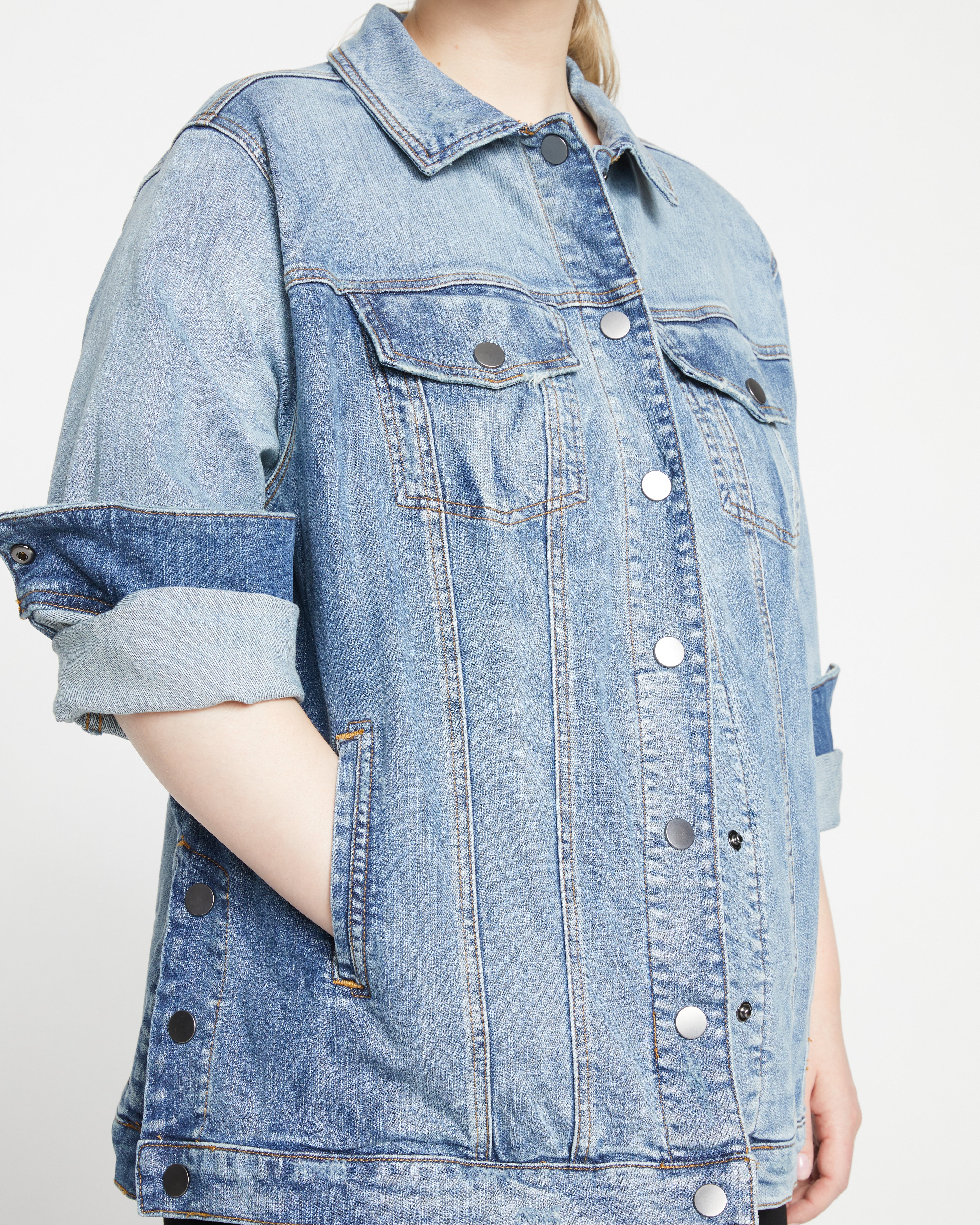 Denim Chore Jacket - Light Blue - Image 2