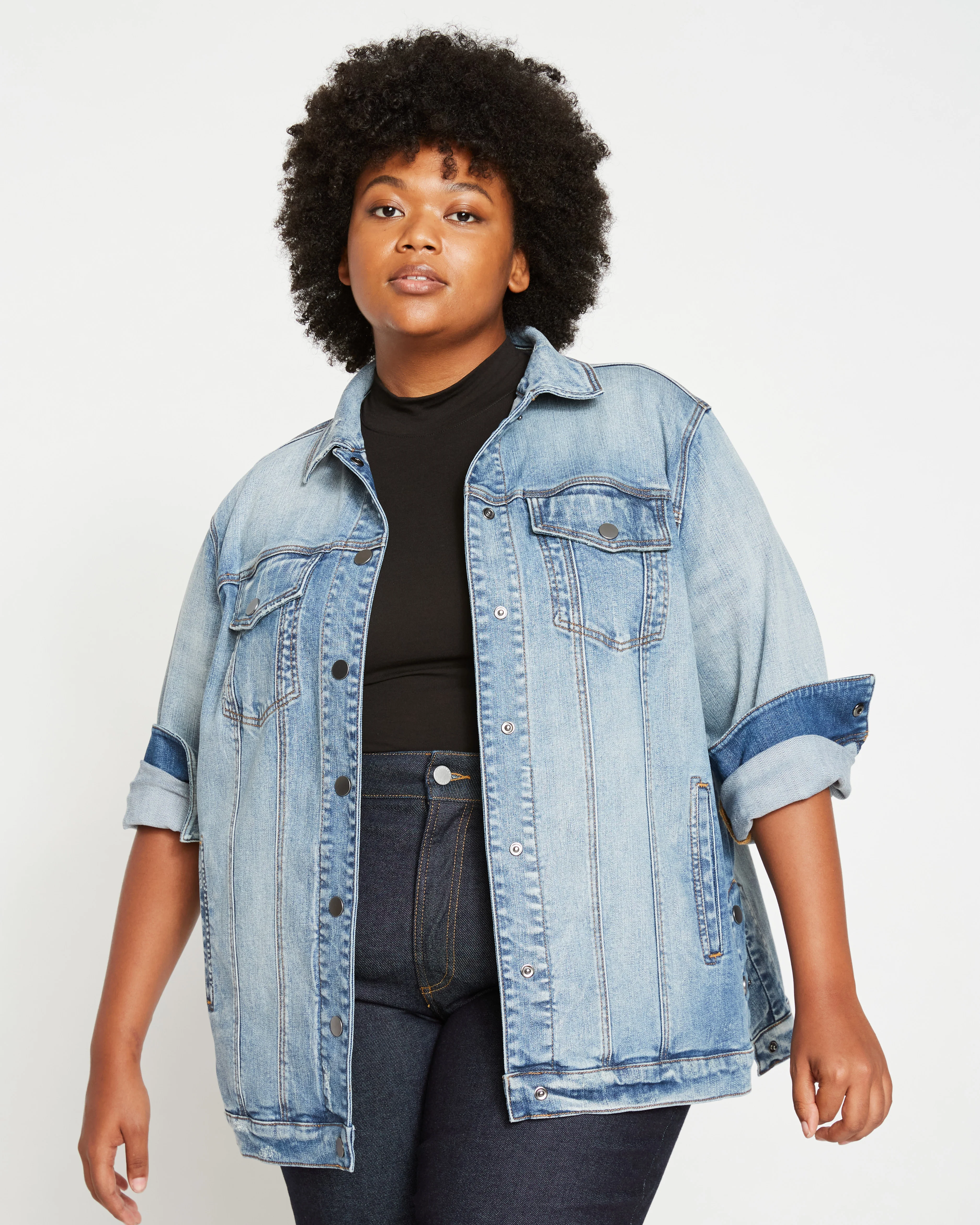 Denim Chore Jacket - Light Blue - Image 7