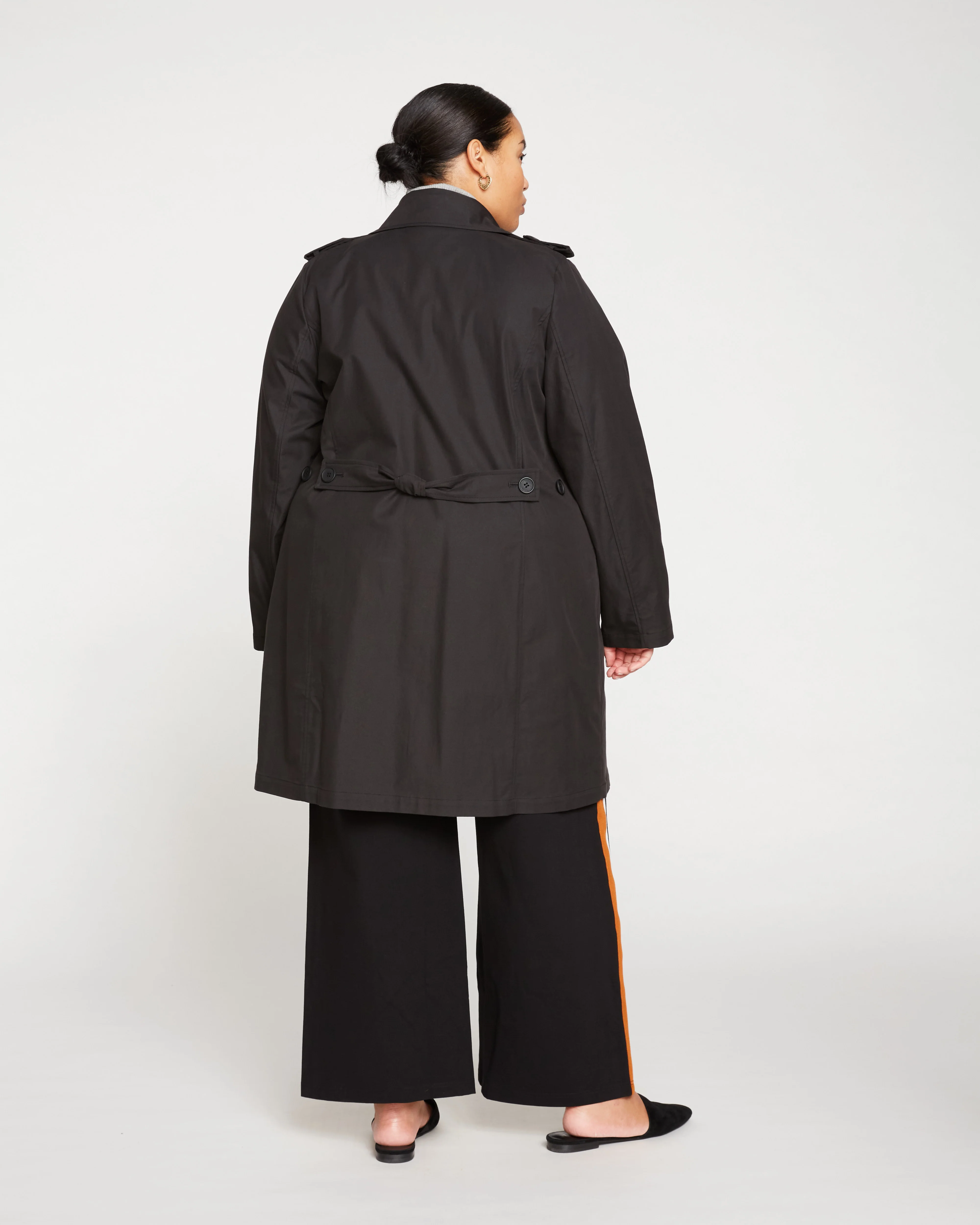 Derjon Trench Coat - Black - Image 6