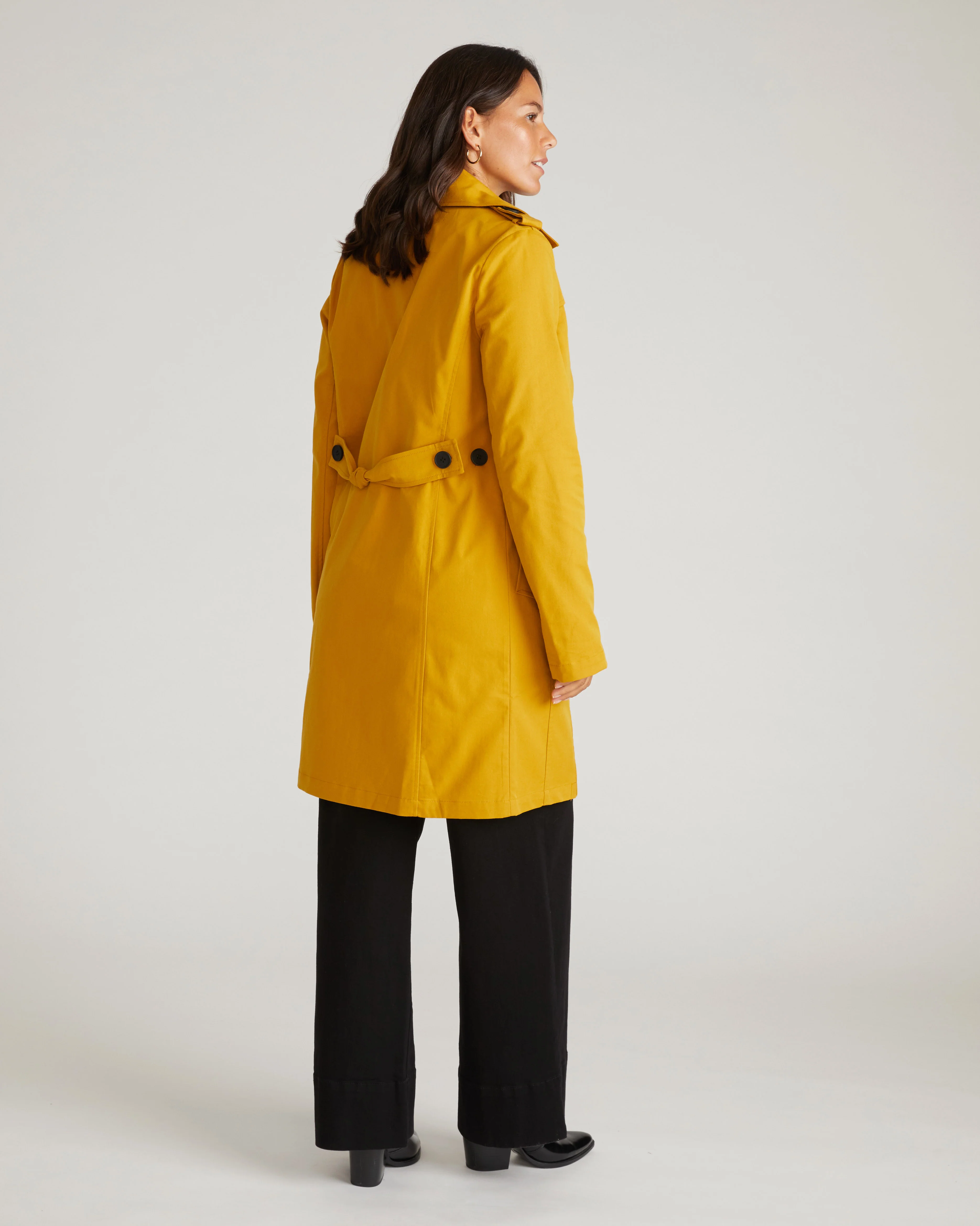 Derjon Trench Coat - Mustard - Image 3