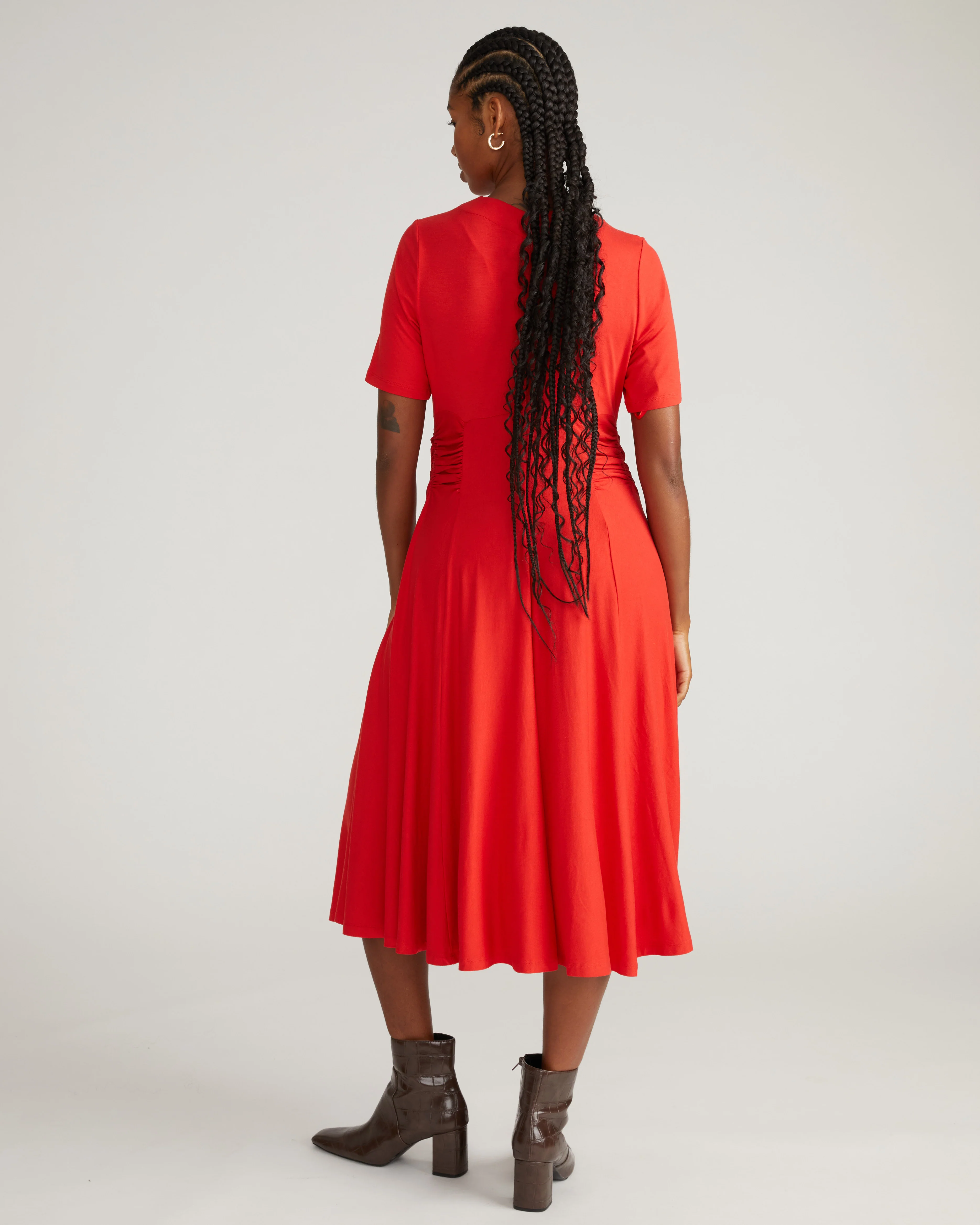Devi Liquid Jersey Dress - Lipstick - Image 4