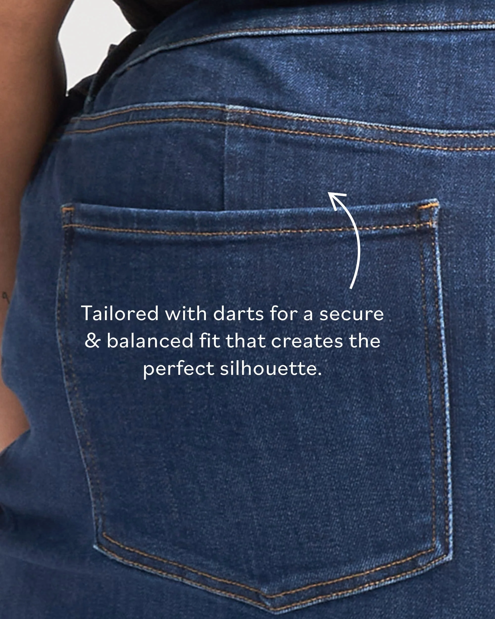 Donna High Rise Curve Straight Leg Jeans 32 Inch - Stonewash Indigo - Image 5