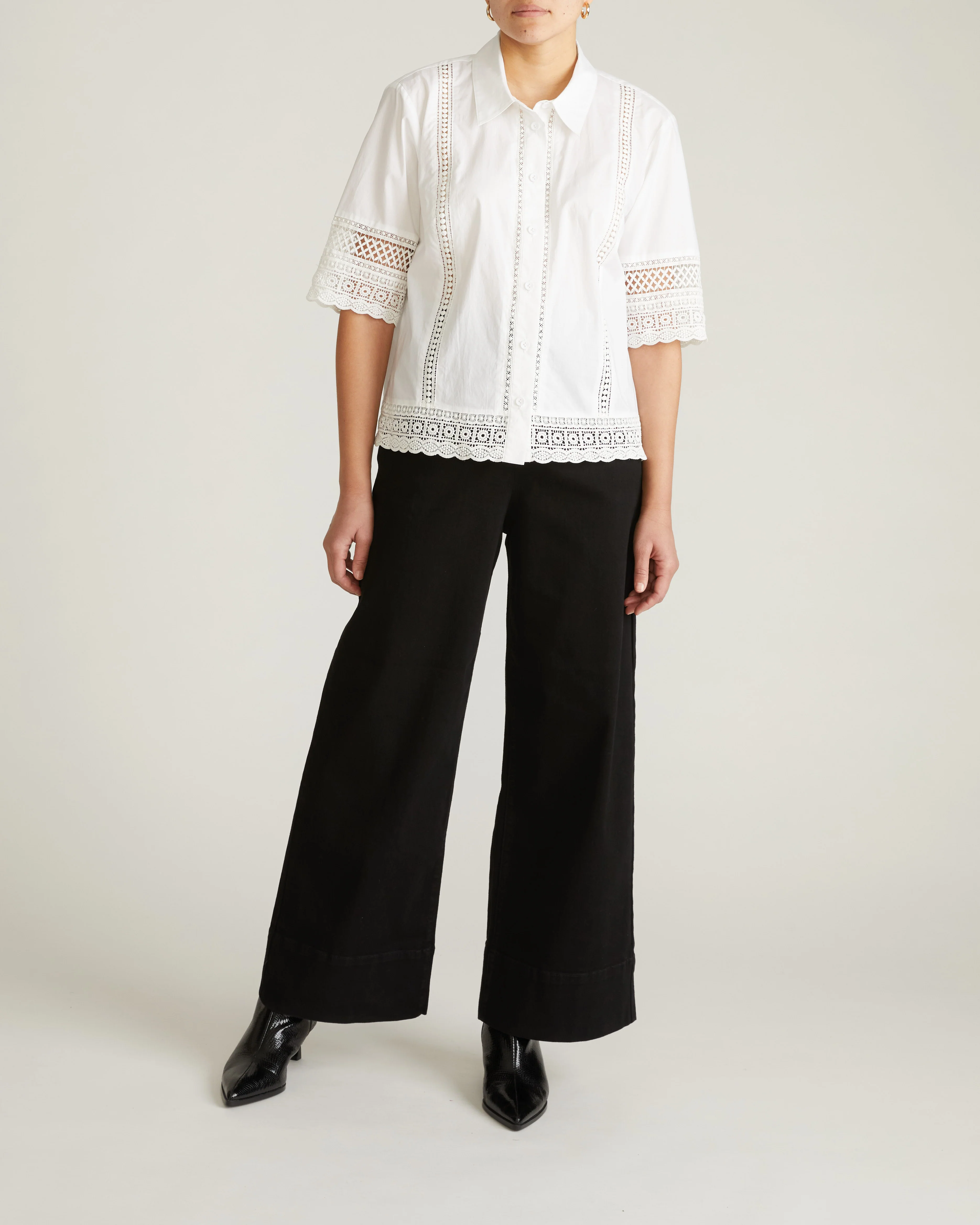 Dora Cotton Poplin Blouse - White - Image 7