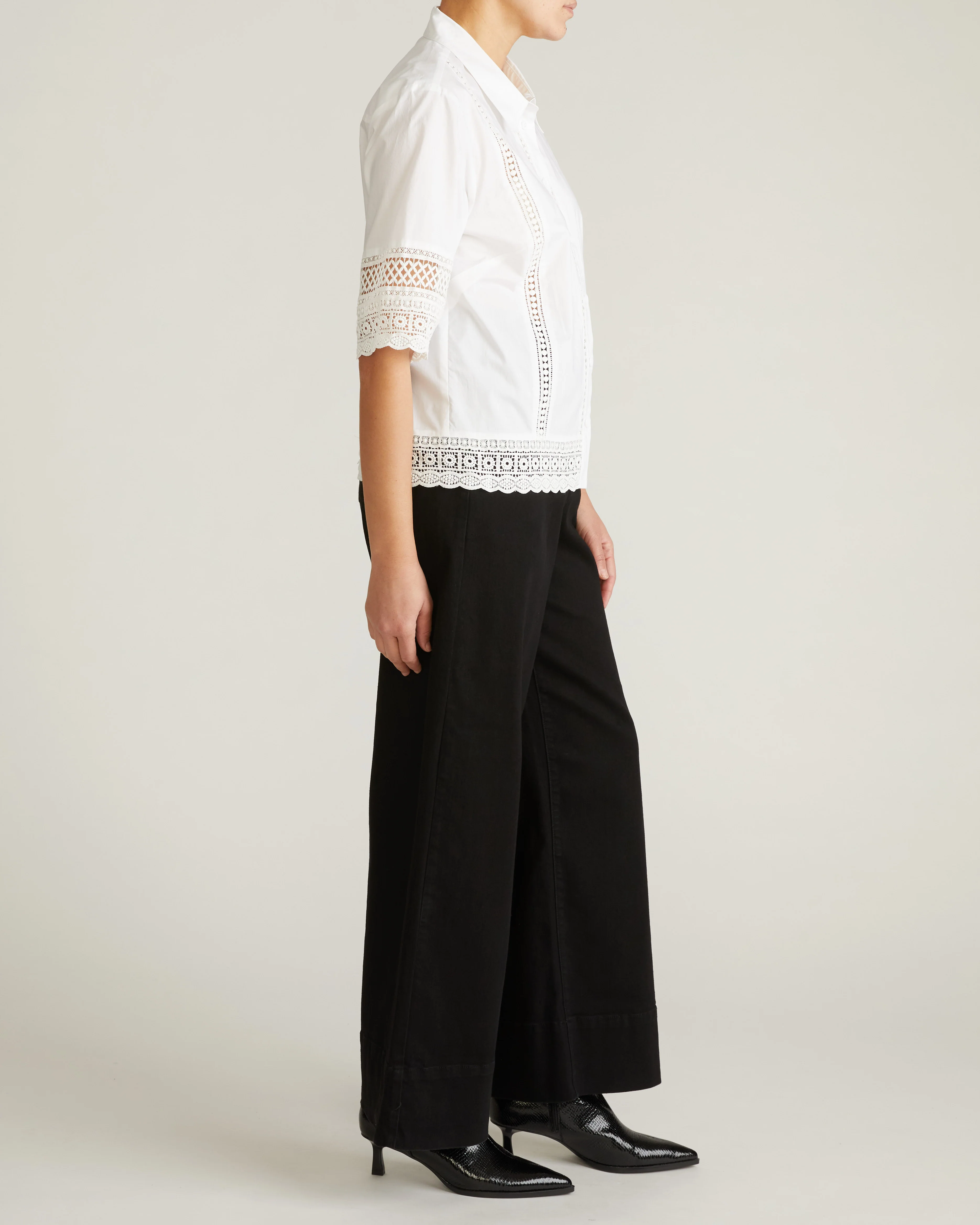 Dora Cotton Poplin Blouse - White - Image 8