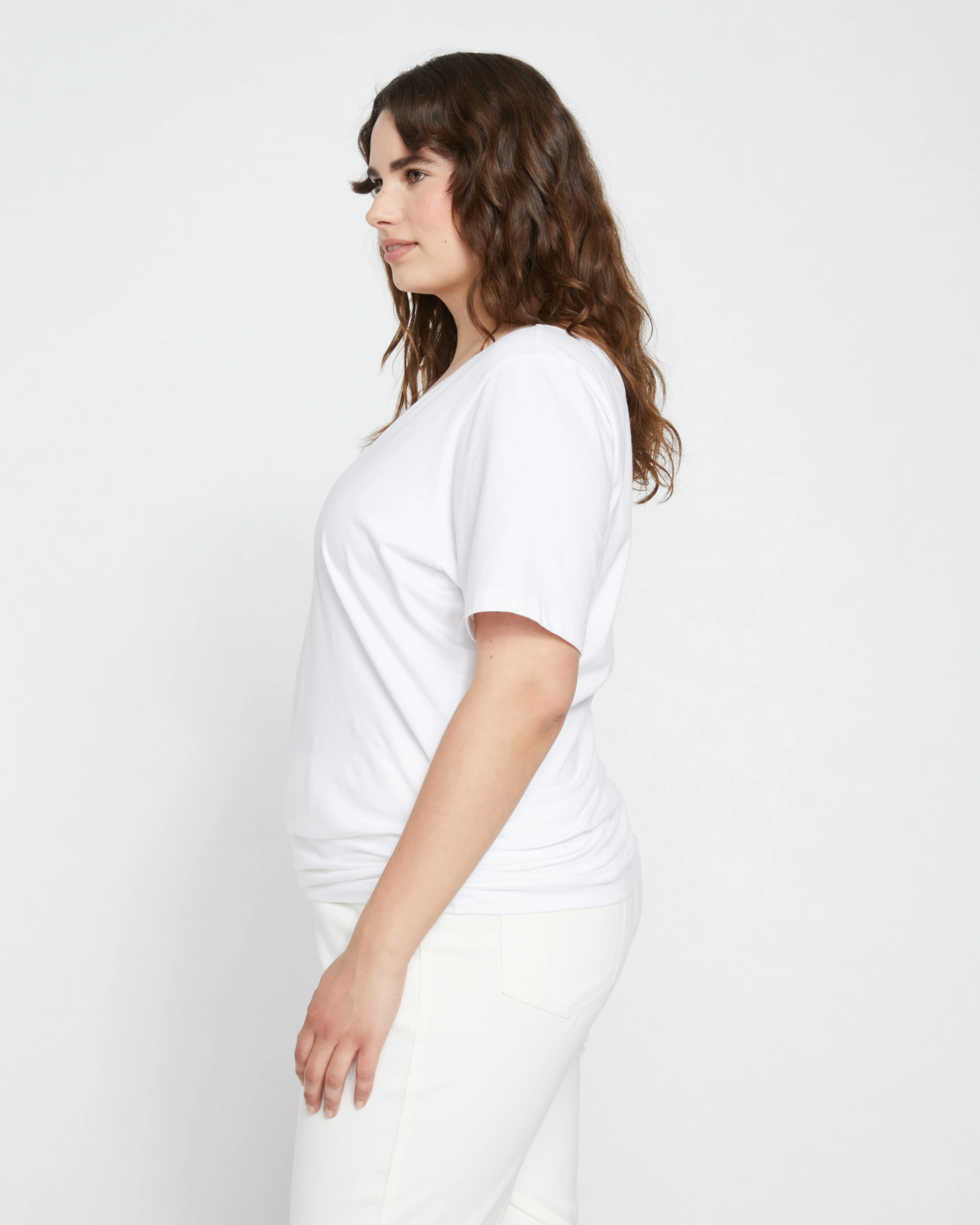 Double V Tee - White - Image 3