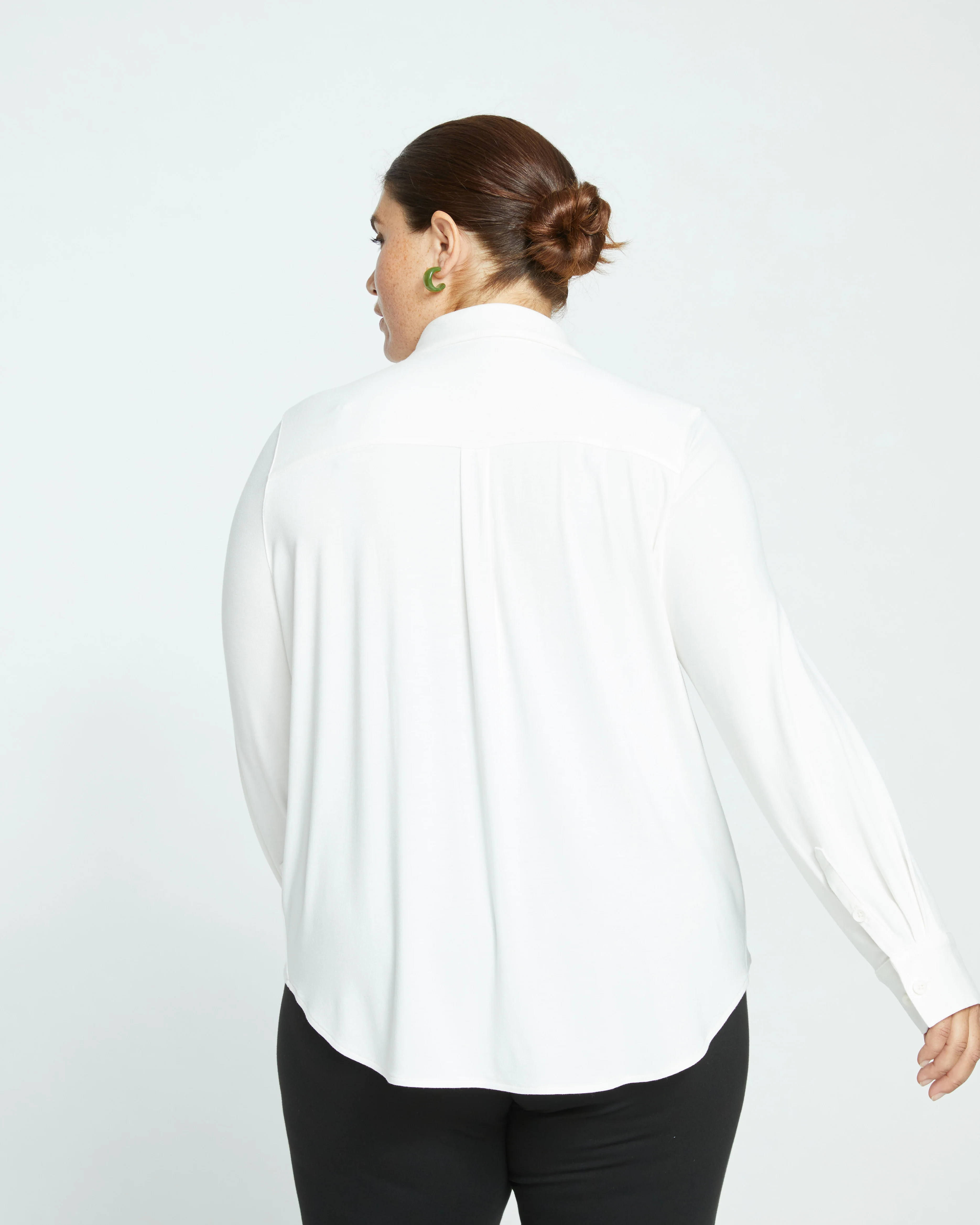 Elbe Liquid Jersey Shirt Classic Fit - White - Image 5