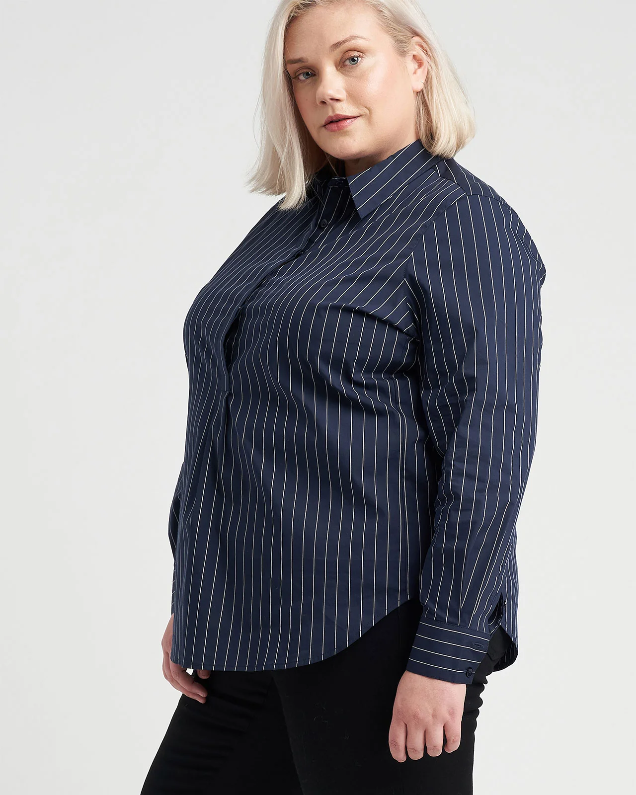 Elbe Shirt - Navy Pinstripe - Image 2