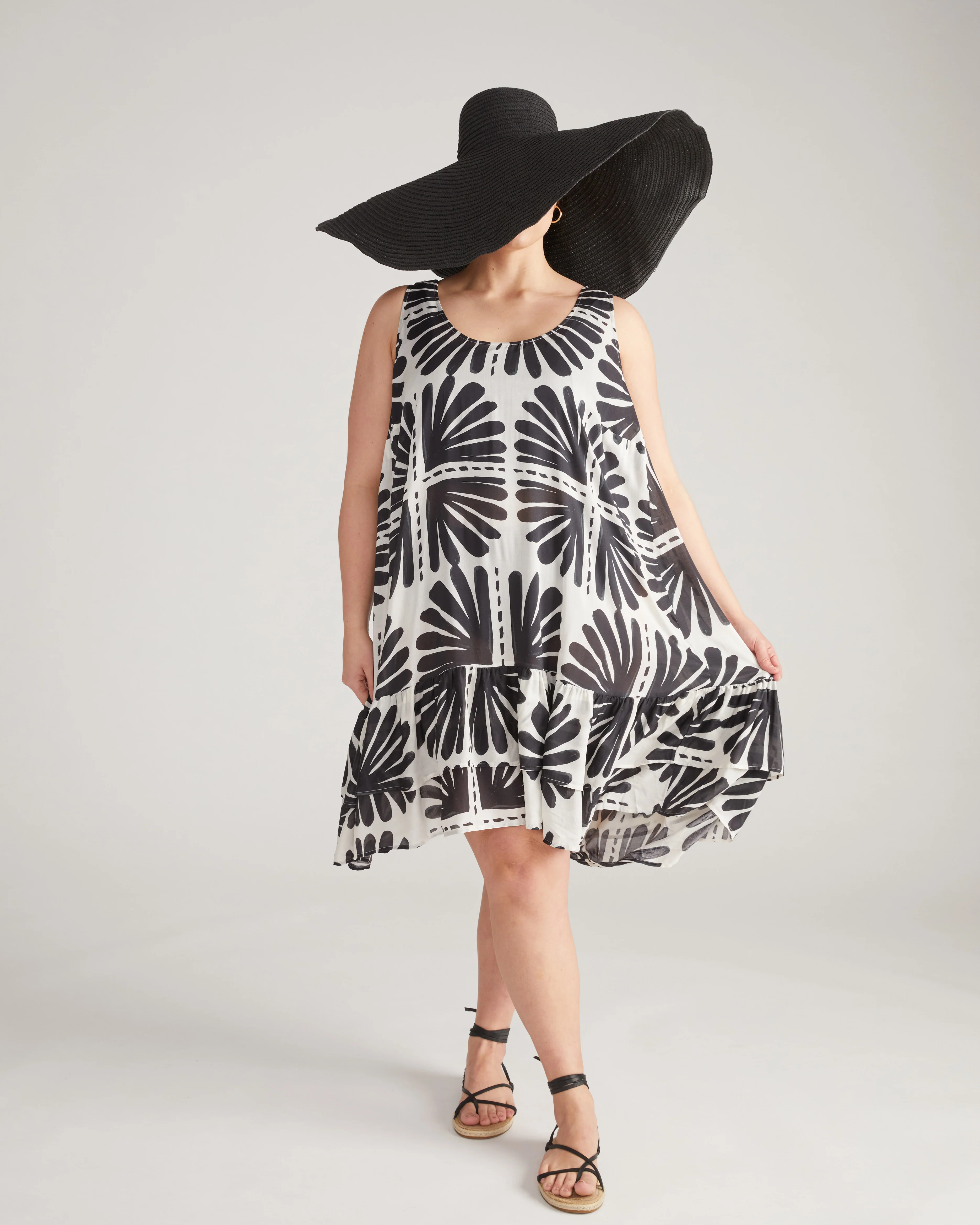 Elodie Voile Dress - Ink Bloom Print - Image 2