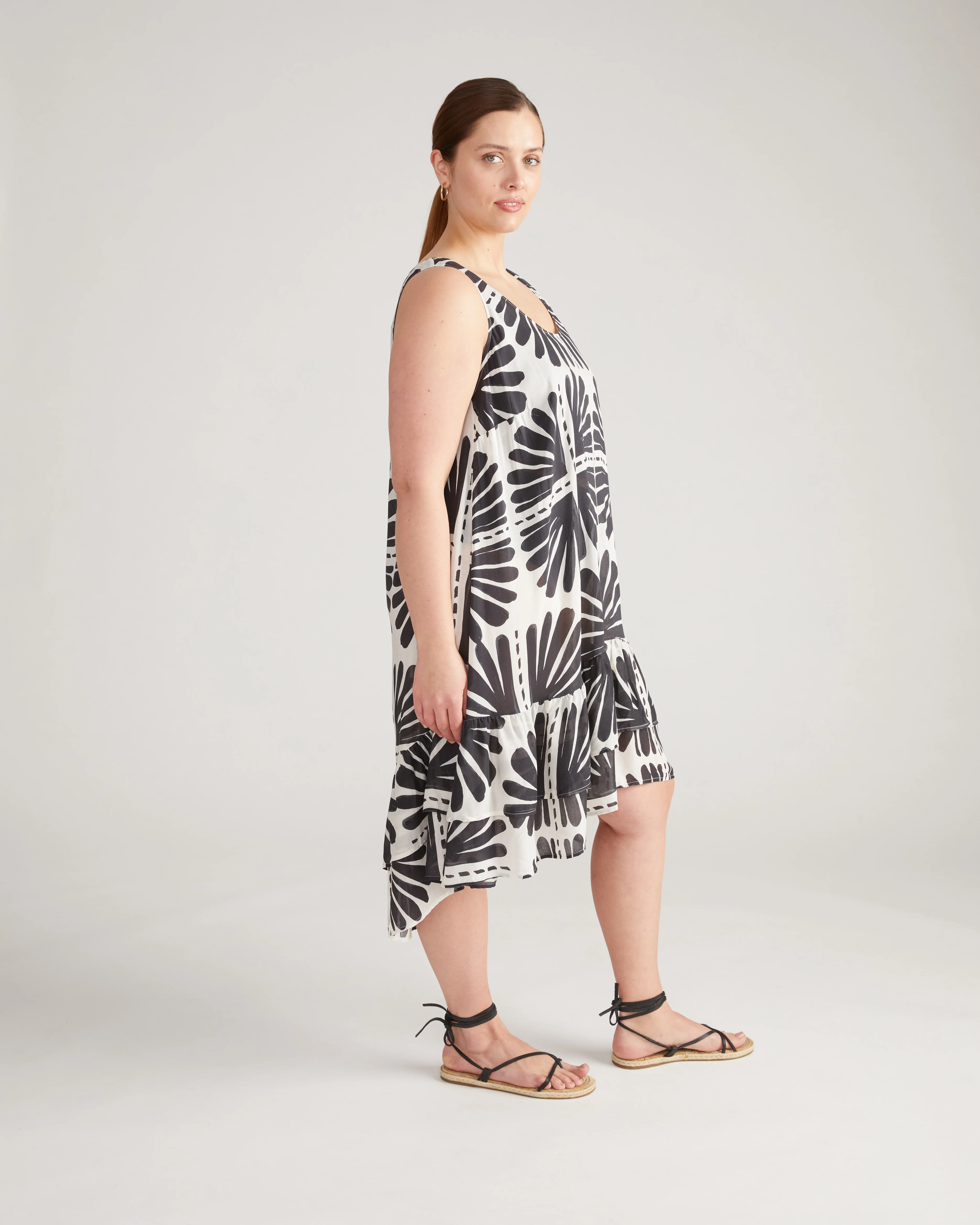 Elodie Voile Dress - Ink Bloom Print - Image 3