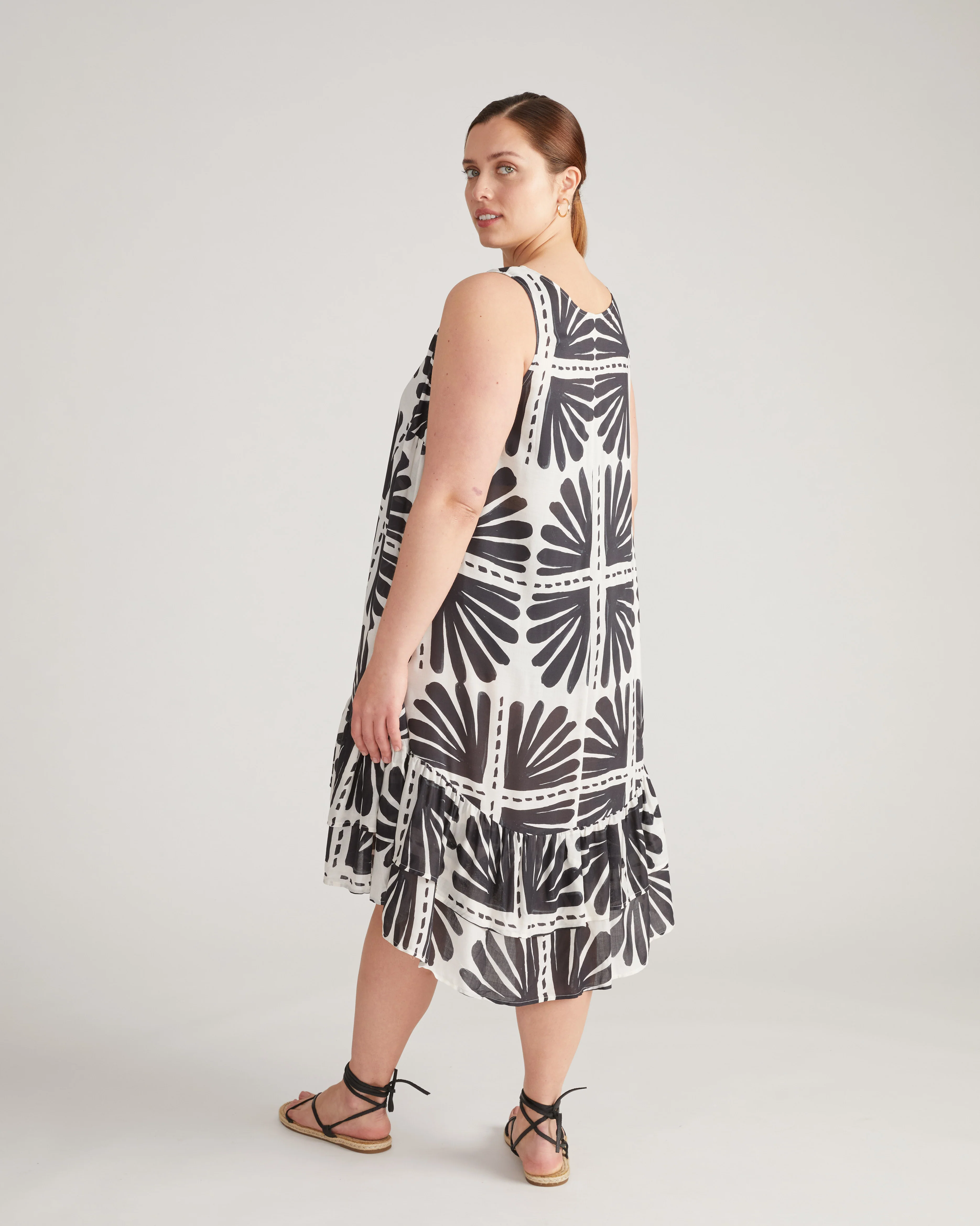 Elodie Voile Dress - Ink Bloom Print - Image 4