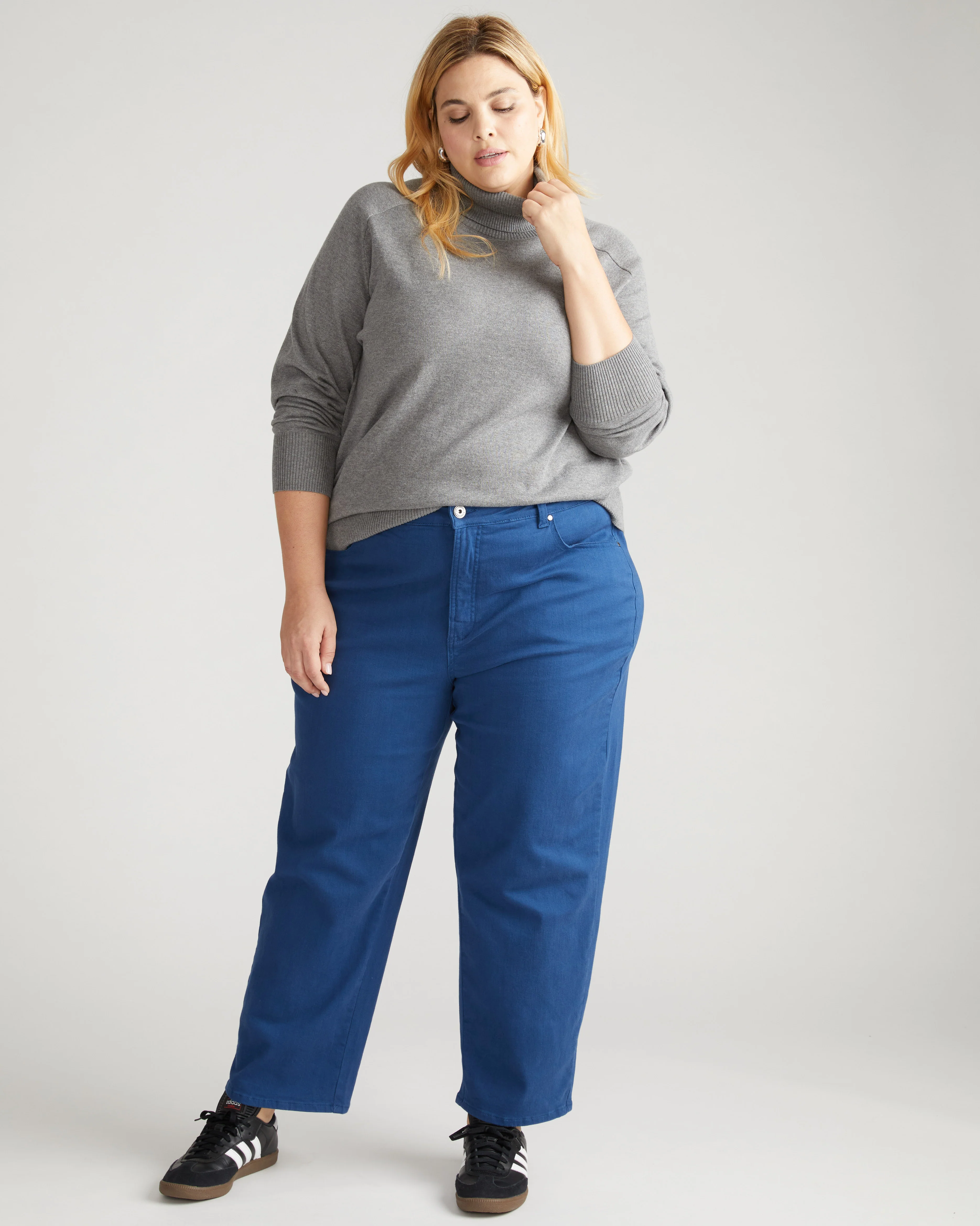 Etta High Rise Straight Leg Jeans 28 Inch - French Blue - Image 2