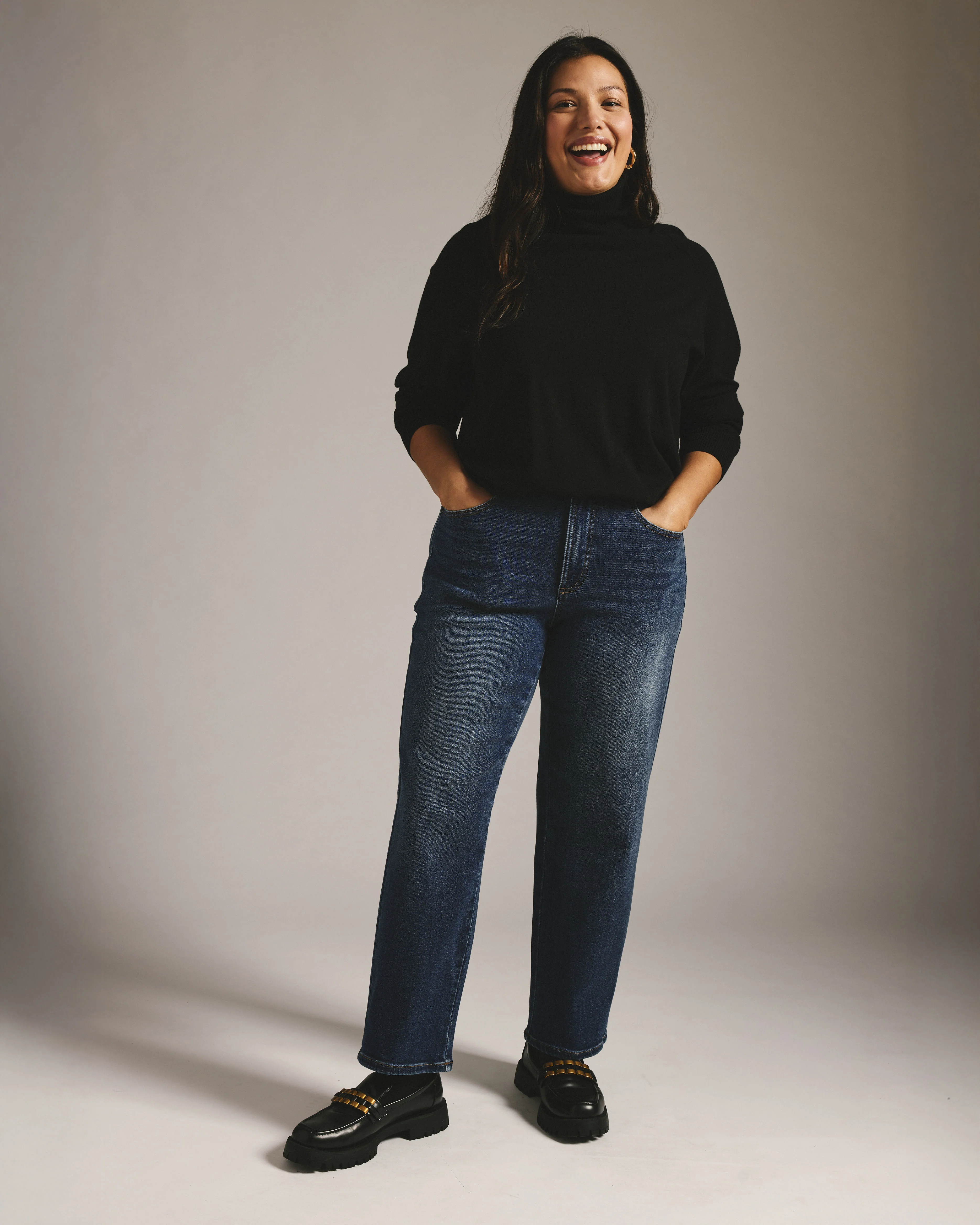 Etta High Rise Straight Leg Jeans 28 Inch - Saint Lawrence Blue - Image 3