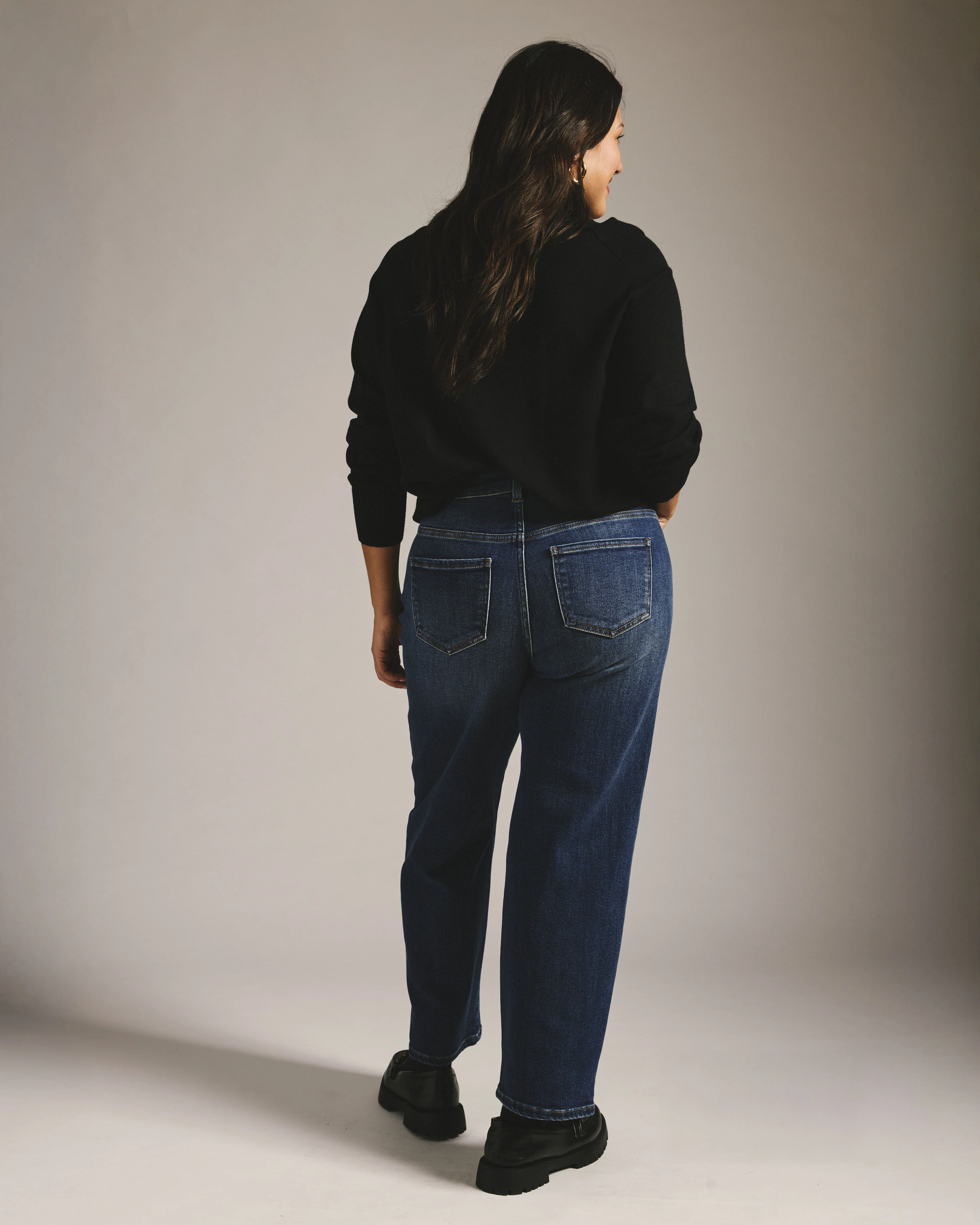 Etta High Rise Straight Leg Jeans 28 Inch - Saint Lawrence Blue - Image 4