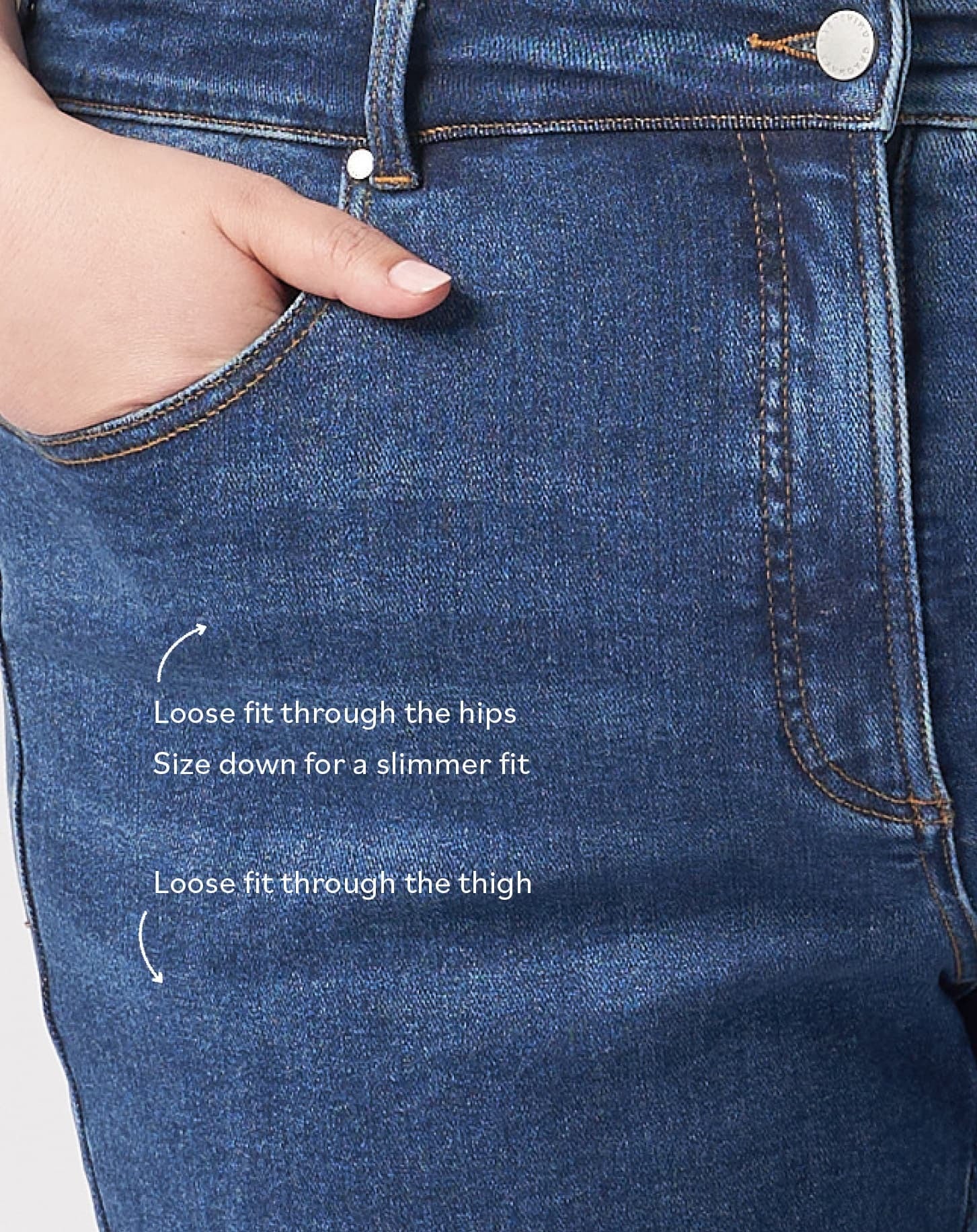 Etta High Rise Straight Leg Jeans 31 Inch - Aged Indigo - Image 4