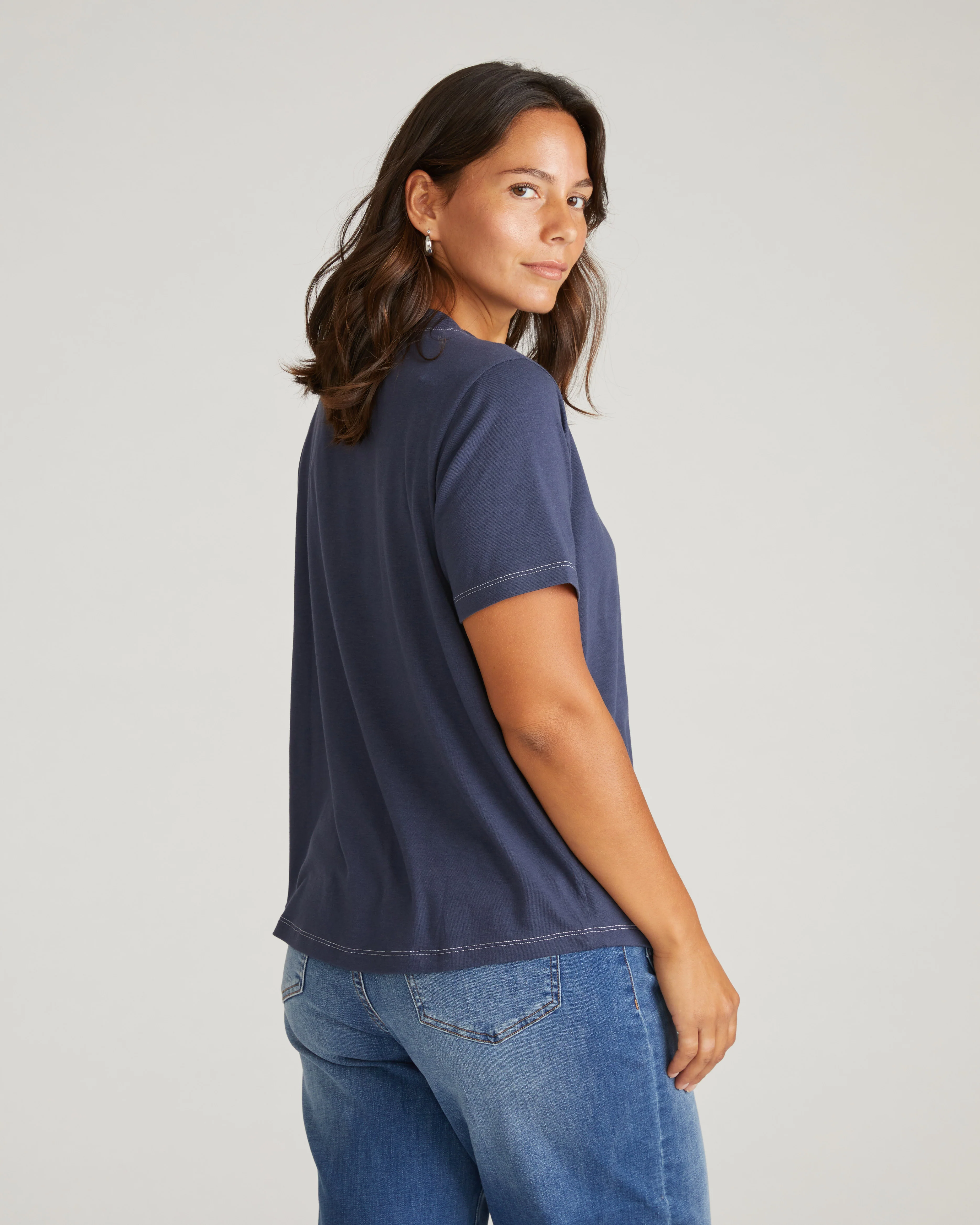 Garcon Tee - Washed Indigo - Image 2