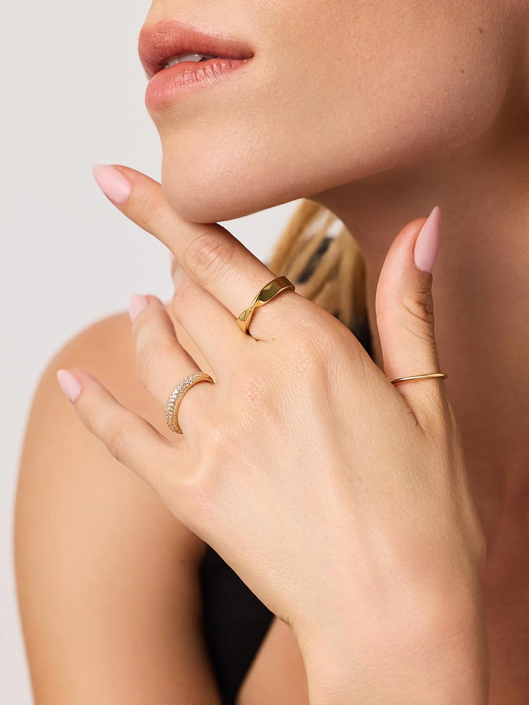 Ana Luisa Gold Band Ring - Eliora - Image 3