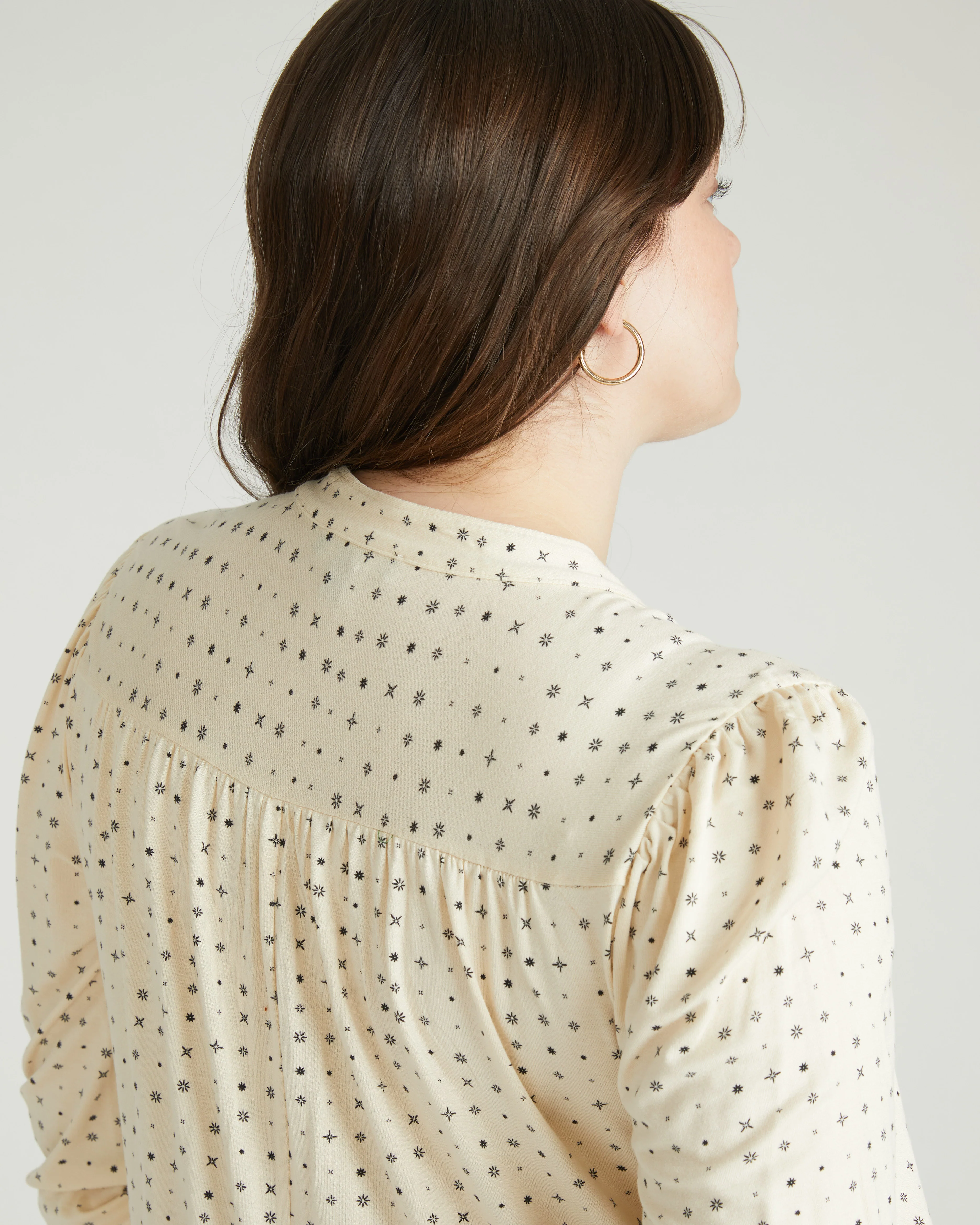 Gramercy Liquid Jersey Dress - Galactic Print in Ecru - Image 3