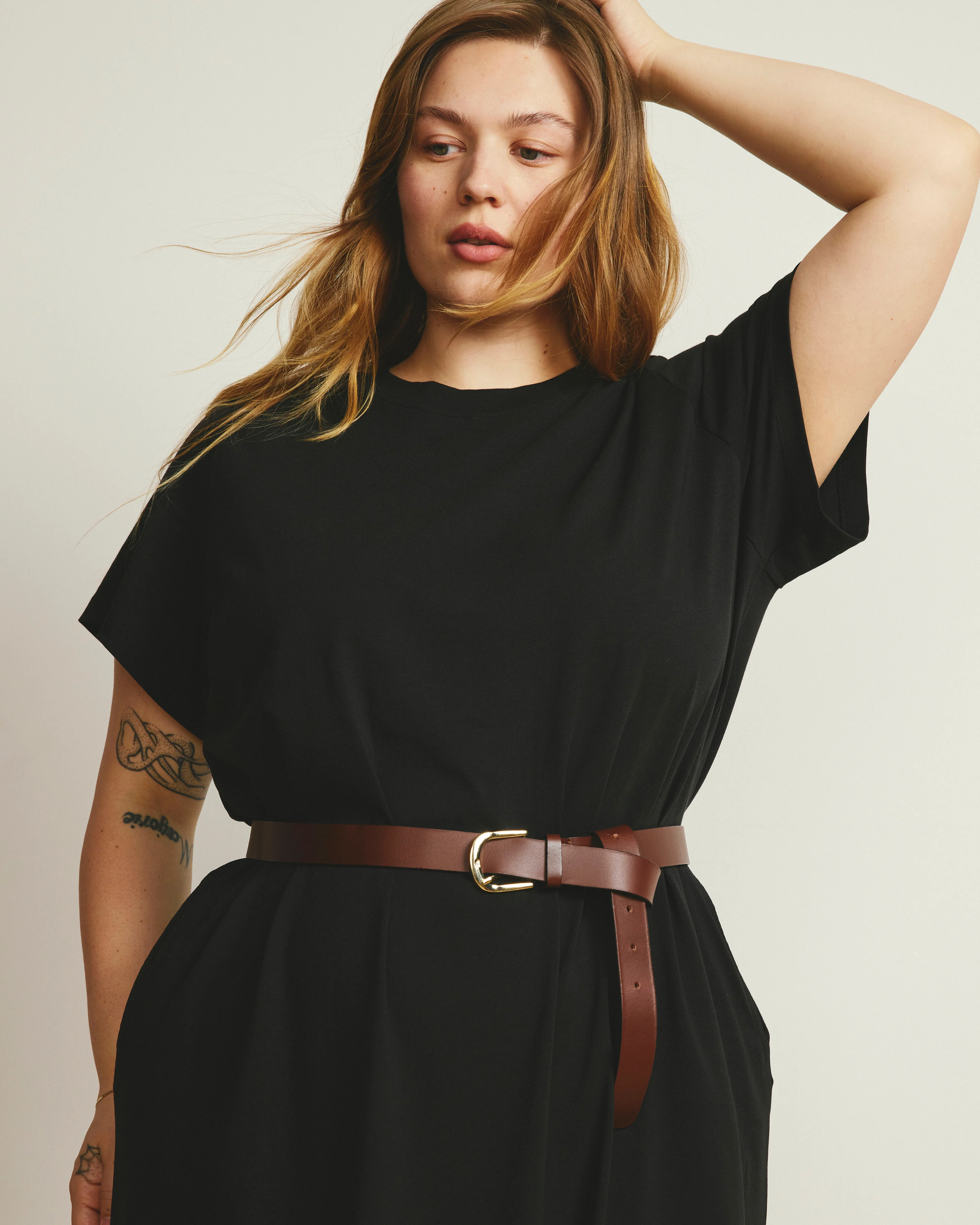 Halie Maxi T-Shirt Dress - Black - Image 2